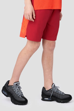 Boys Optic Short - Cranberry/Blazing Orange/Tangerine Glow