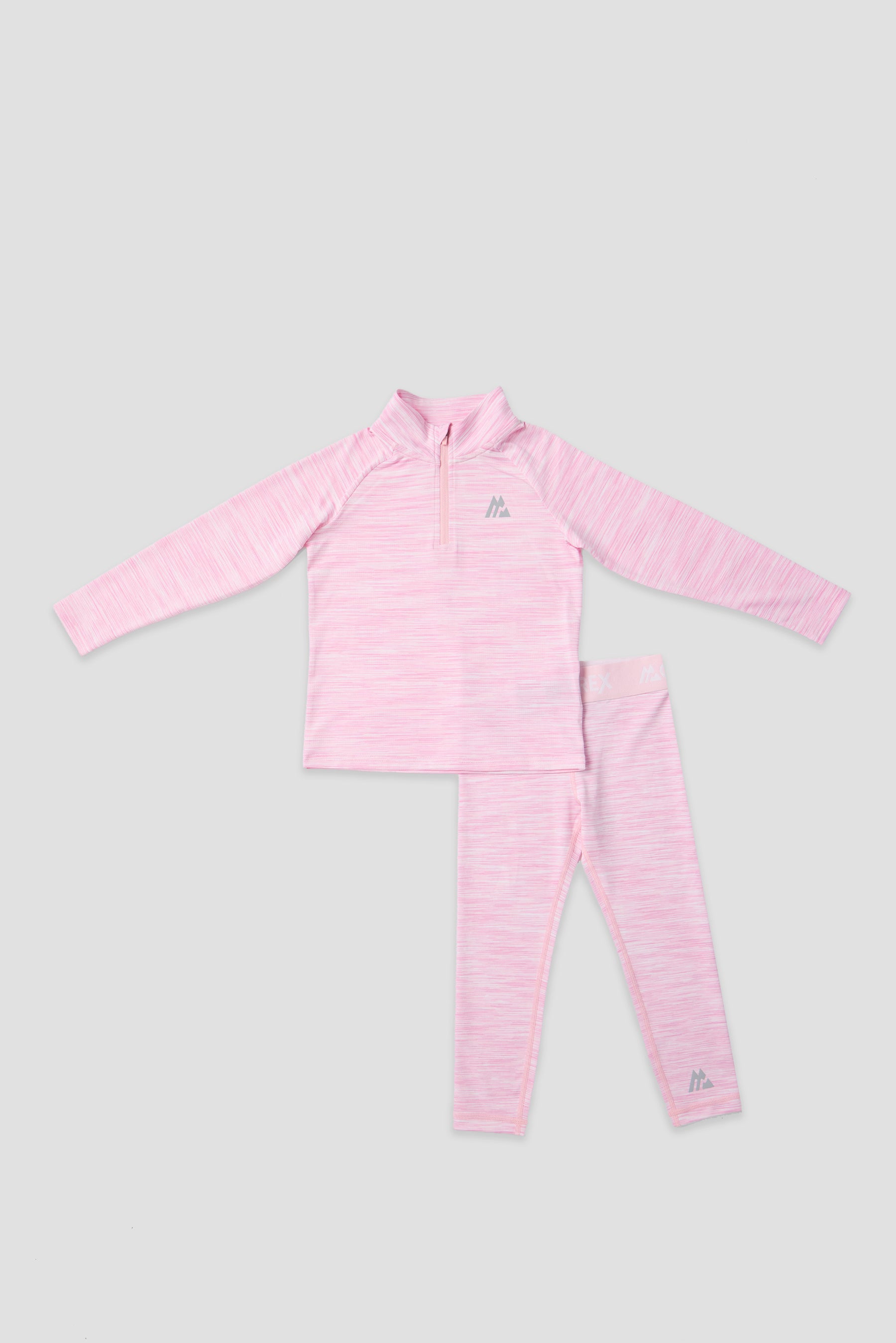 Infant Girls Trail 1/4 Zip/Legging Set - Soft Pink/White