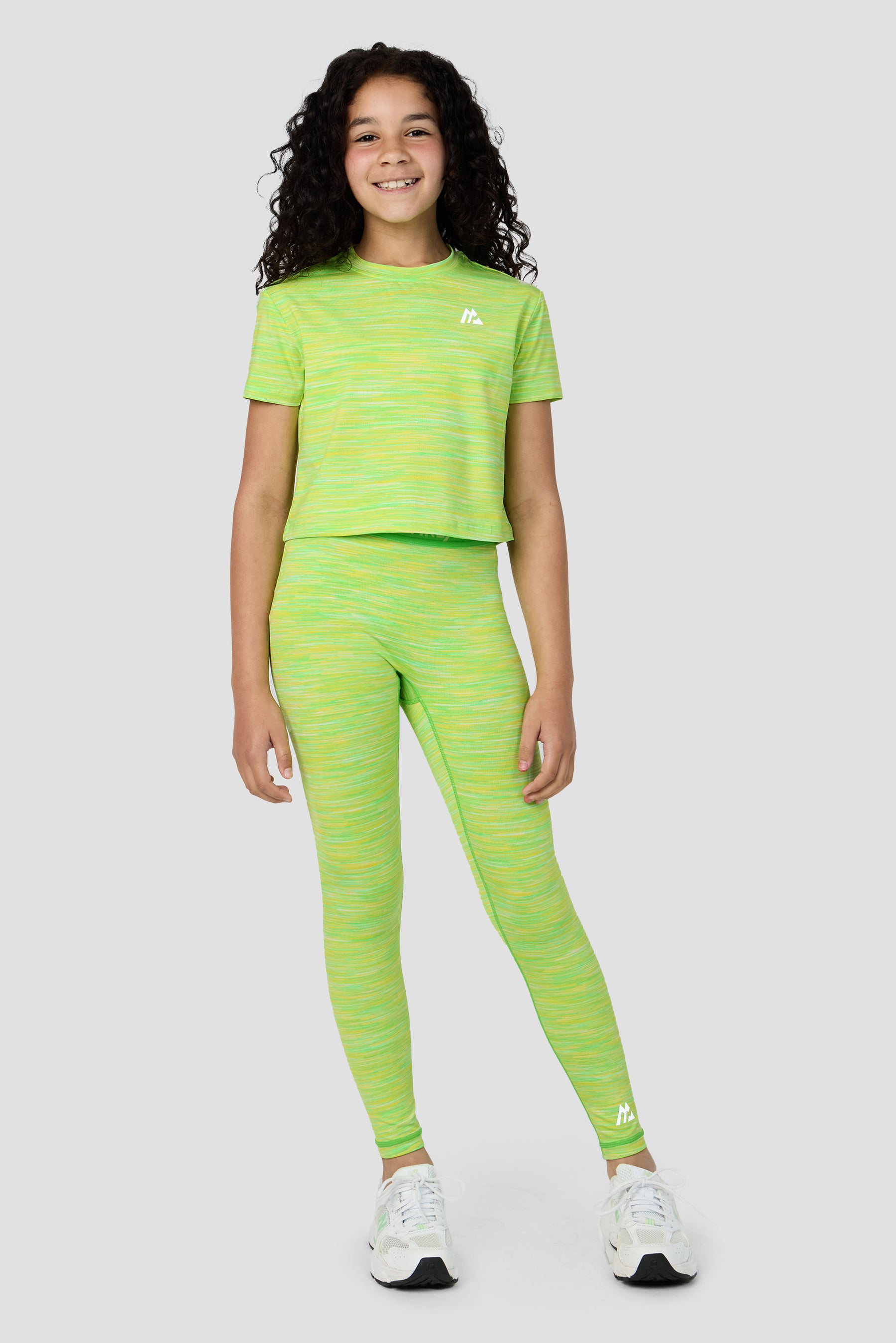 Girls Trail Icon Legging - Green Multi