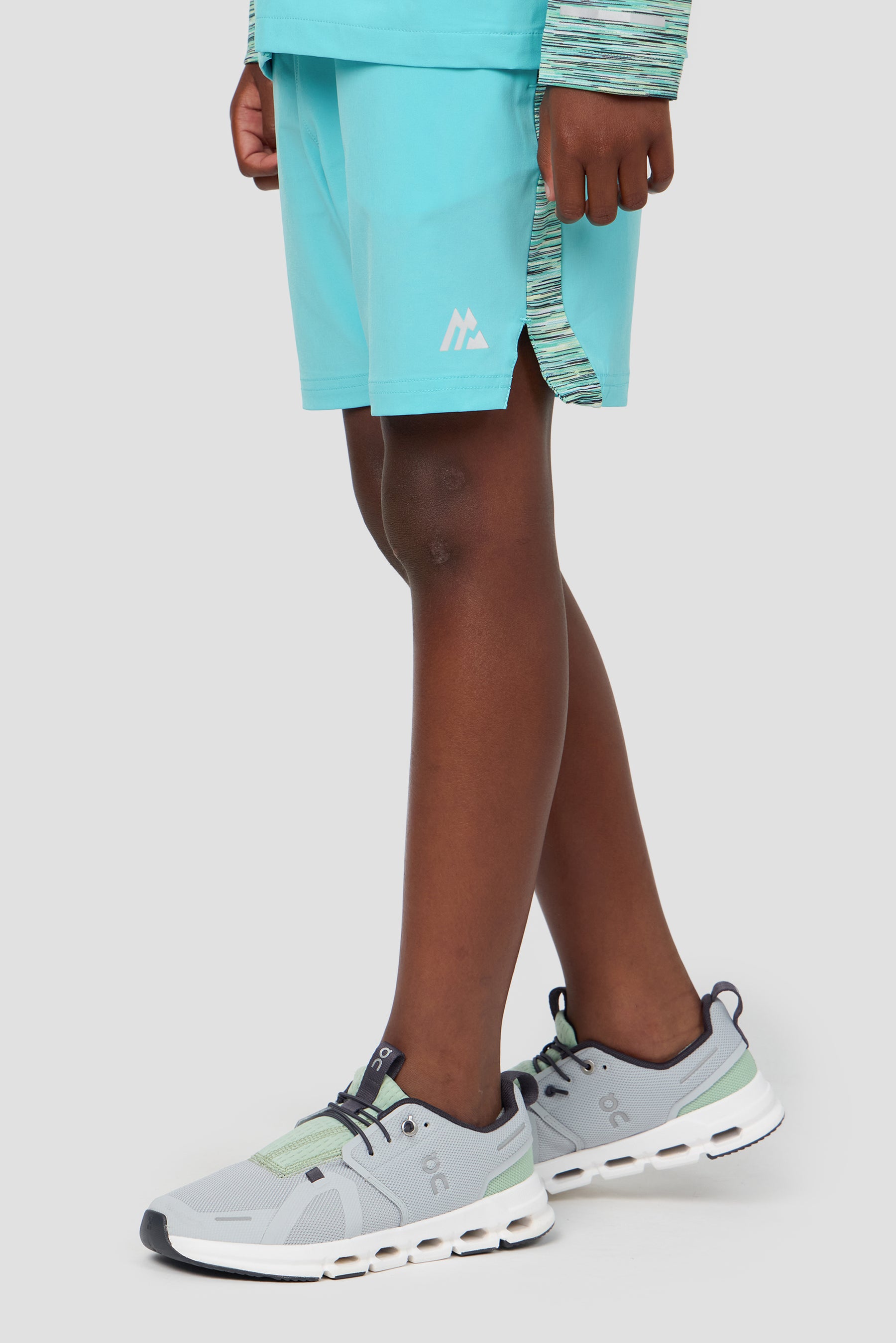 Boys Trail Panel Short - Blue/Teal/Green