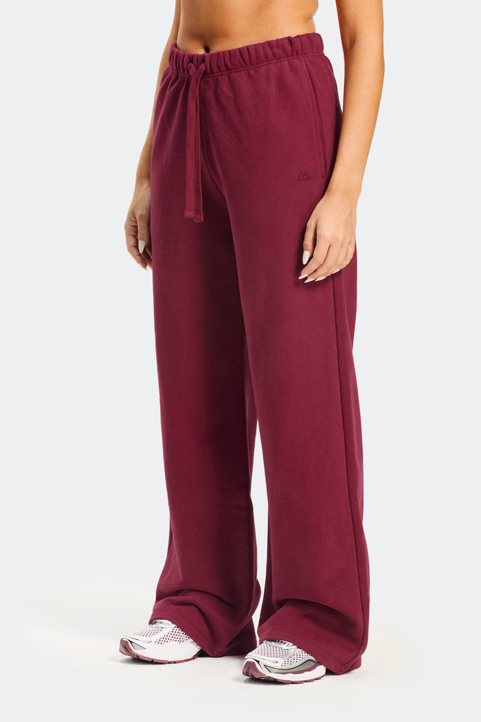 Form Wide Leg Jogger - Merlot