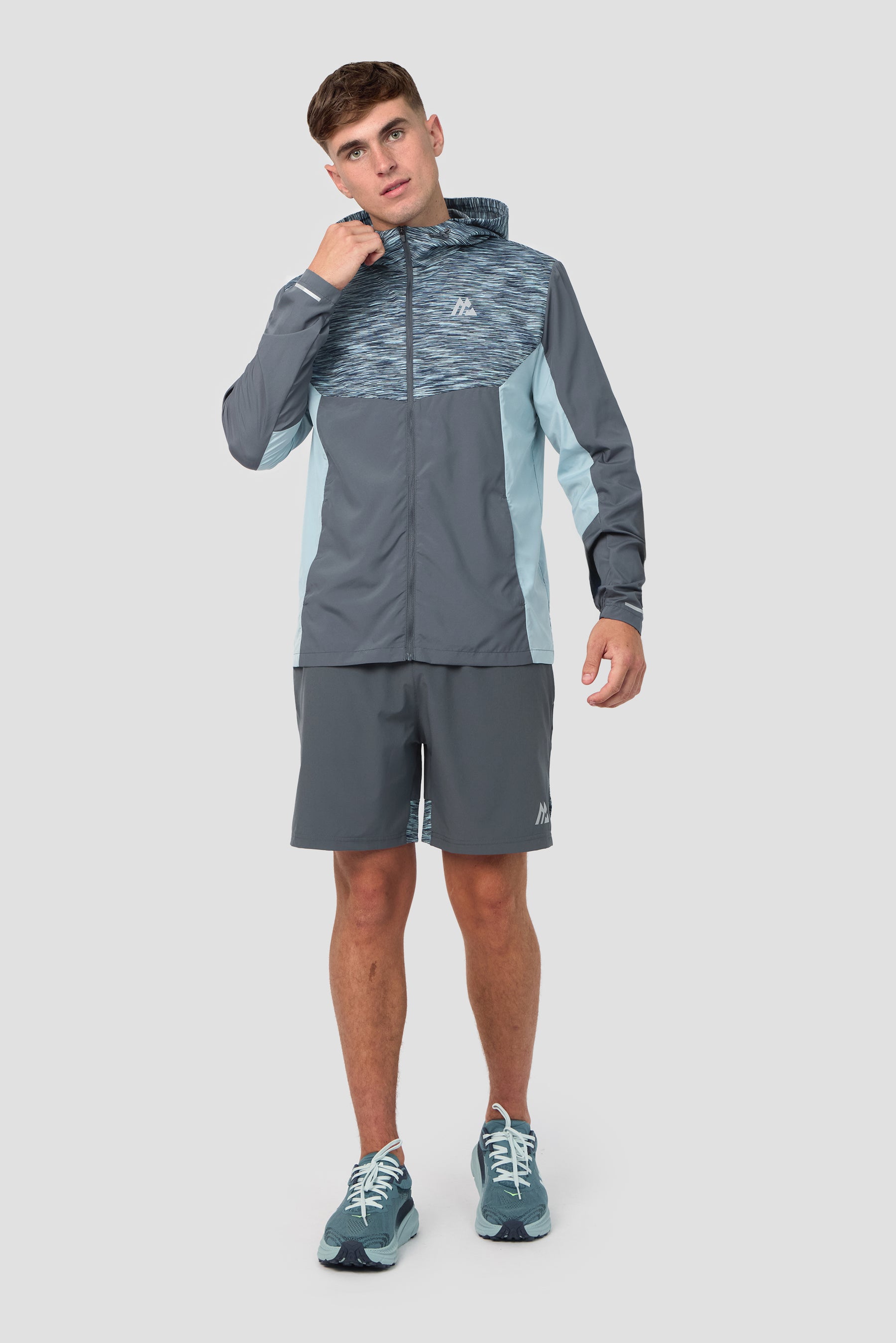 Trail Windbreaker - Grey/Blue/Navy