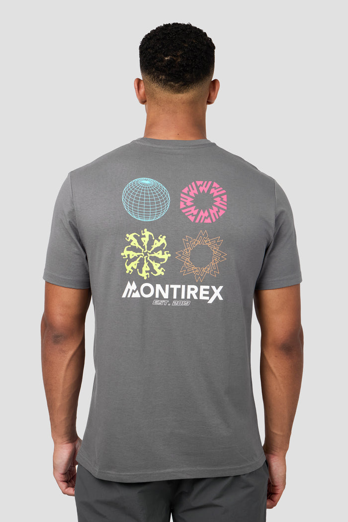 Spheric Graphic T-Shirt - Cement Grey