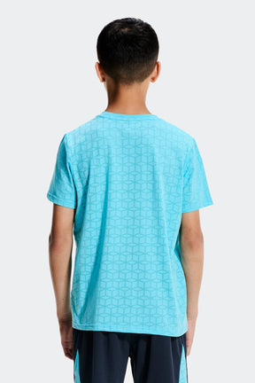 Boys Cube T-Shirt - Neon Sky