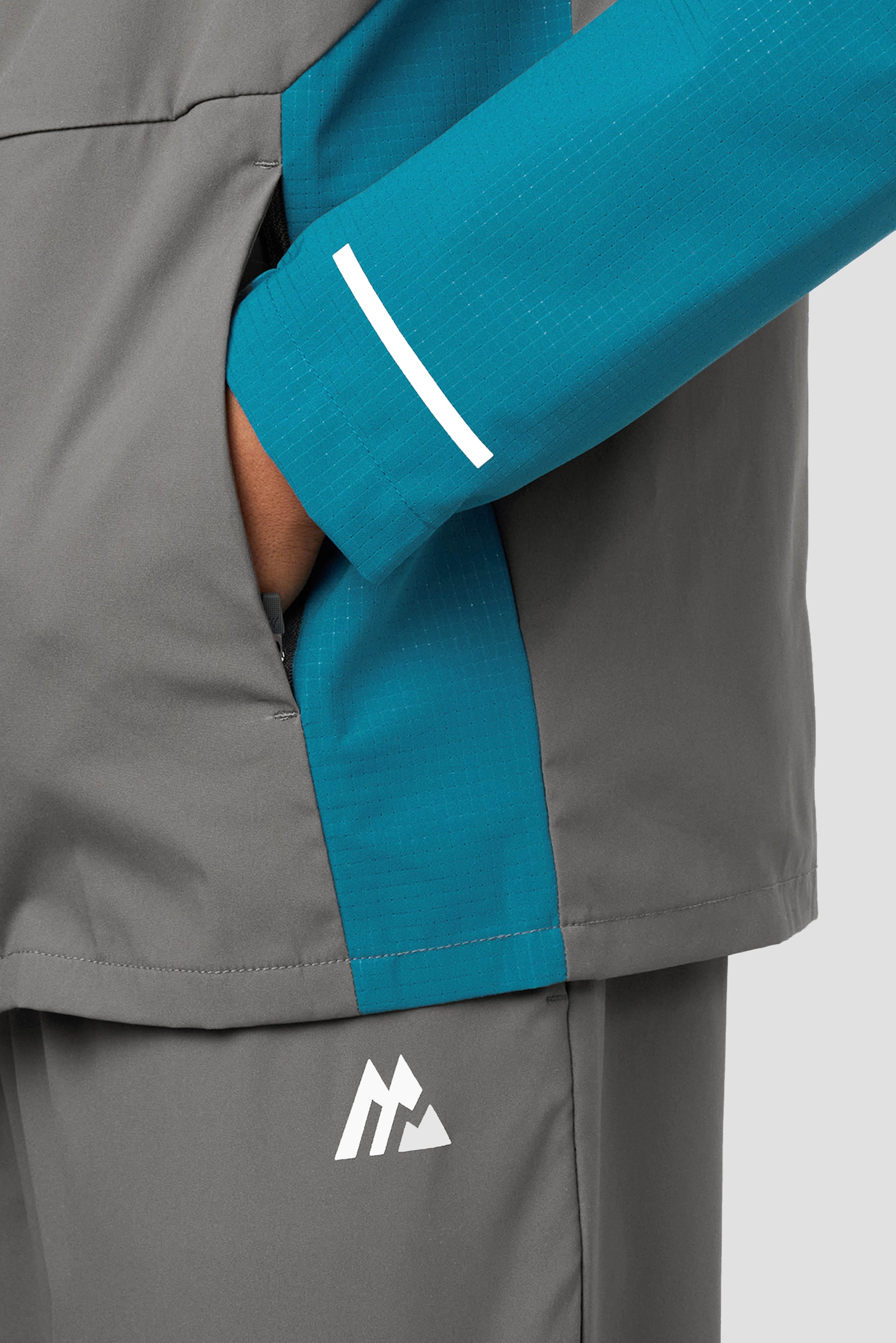 Boys Trek Tech Jacket - Duck Blue/Cement Grey