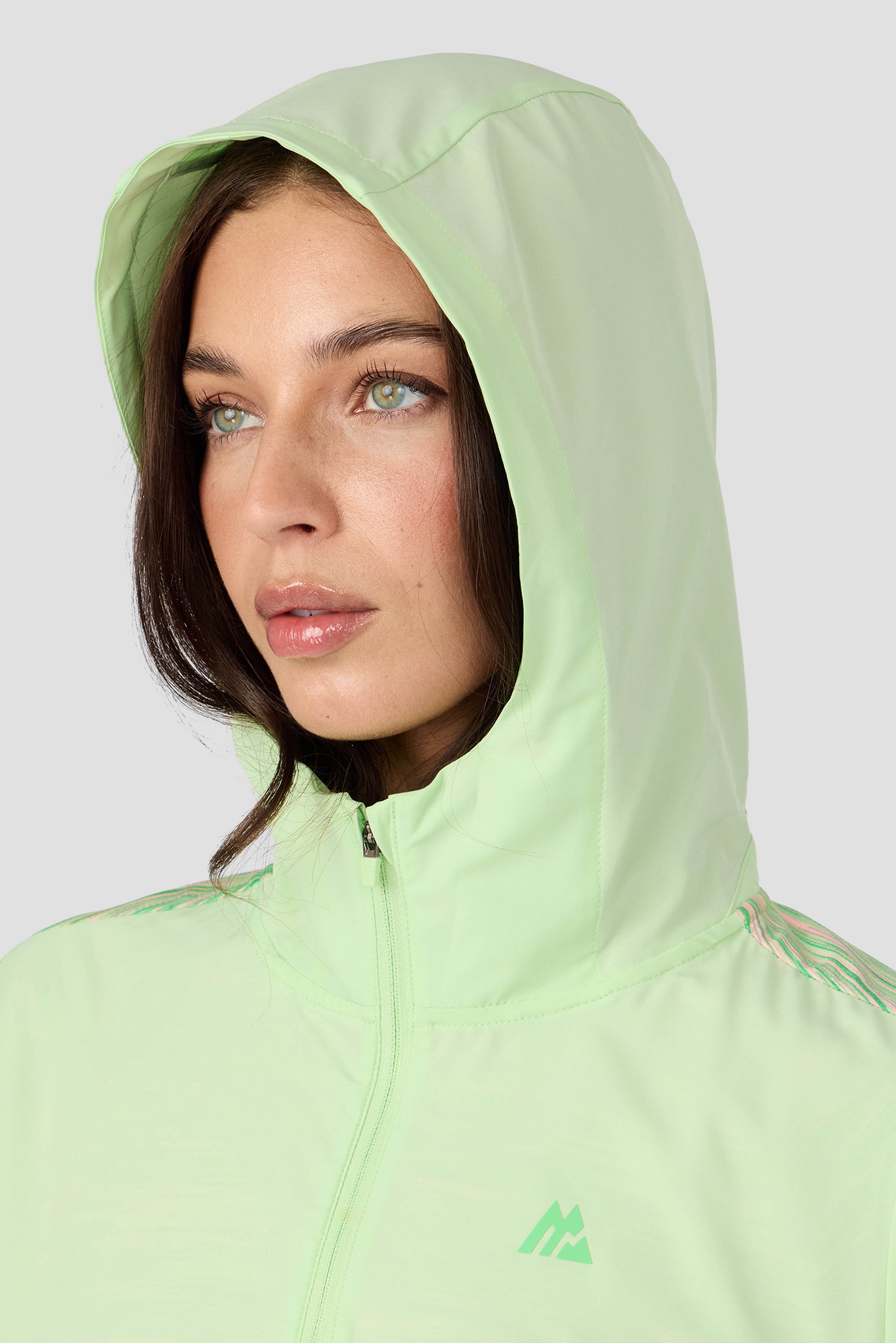 Women's Trail Windbreaker - Green/Pink