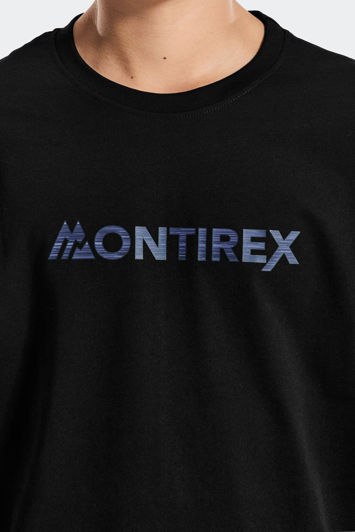 Boys Trail Linear Logo T-Shirt - Black