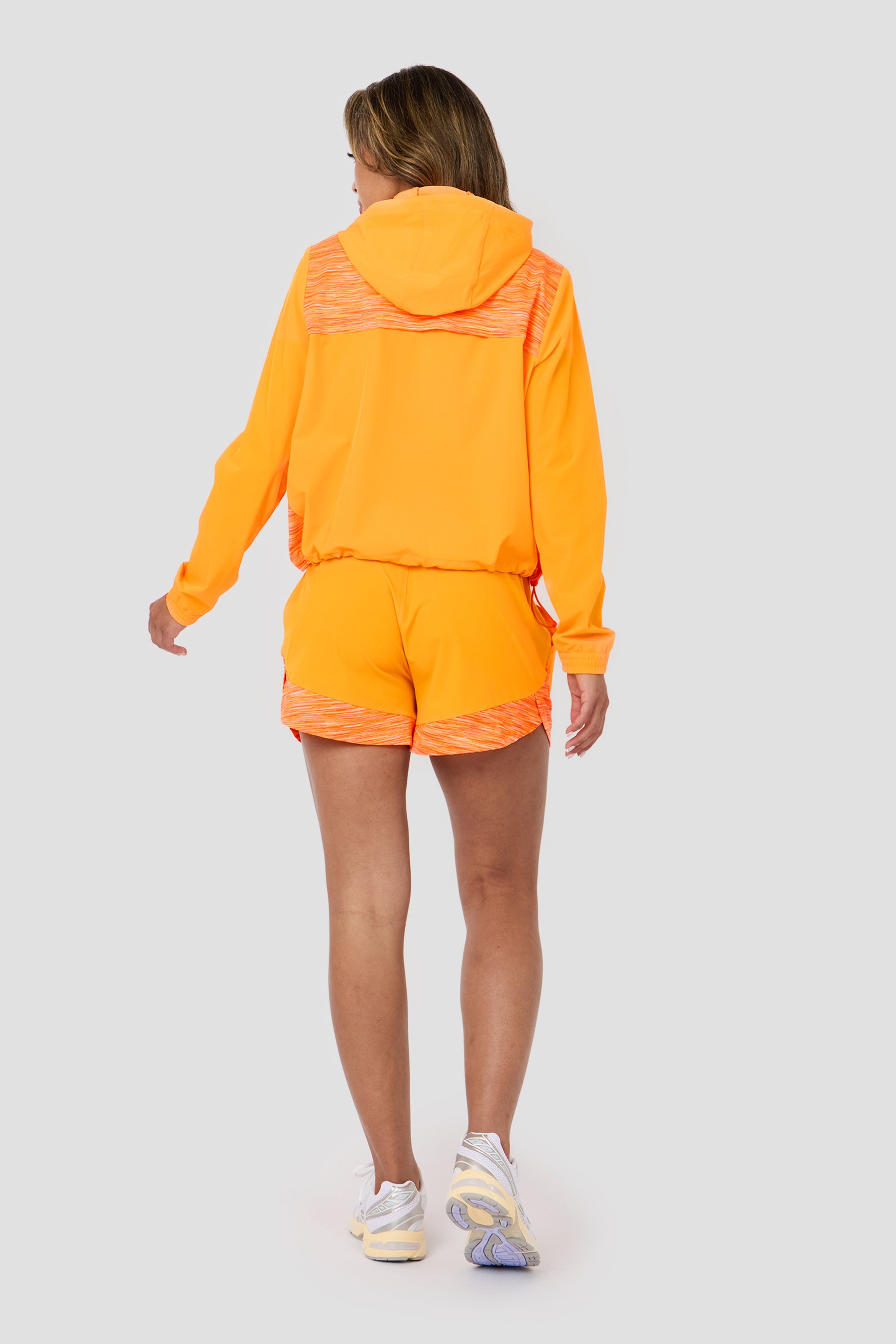 Women's Trail Windbreaker - Tangerine/White