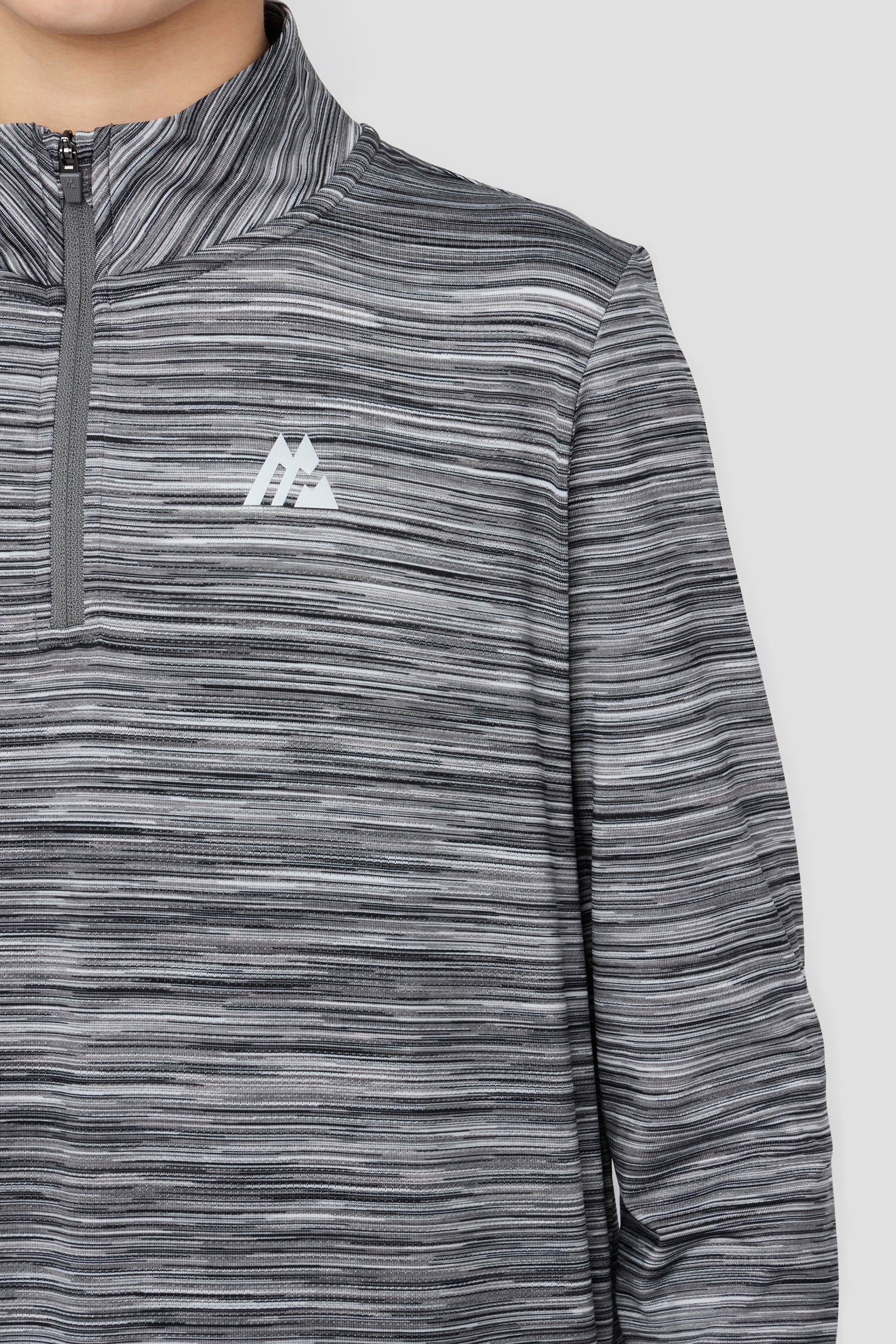 Boys Trail 1/4 Zip - Black/Grey Multi
