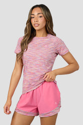 Trail T-Shirt - Pink/Yellow/Lilac/White