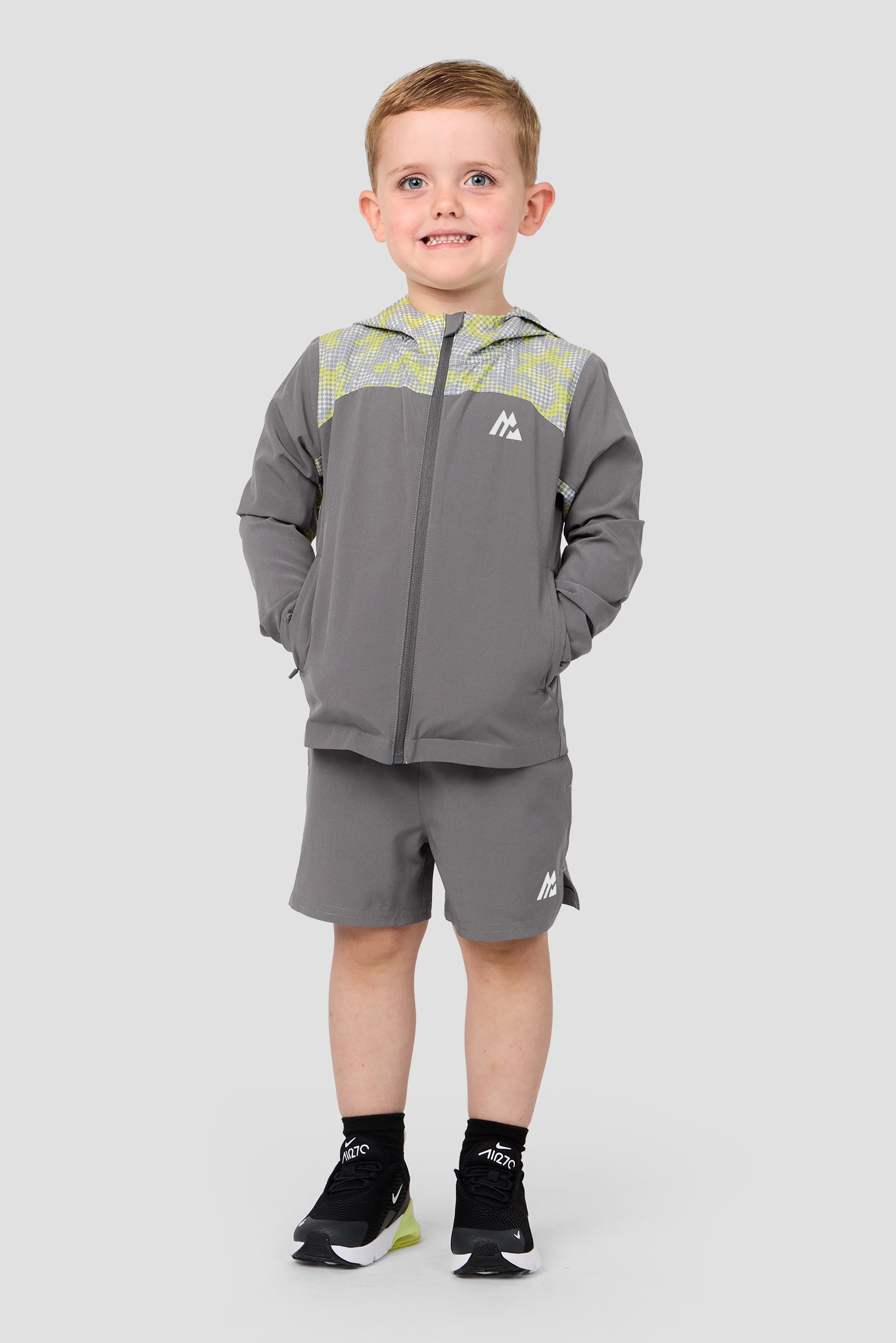 Infants Descent Print Jacket - Cement Grey/Platinum Grey