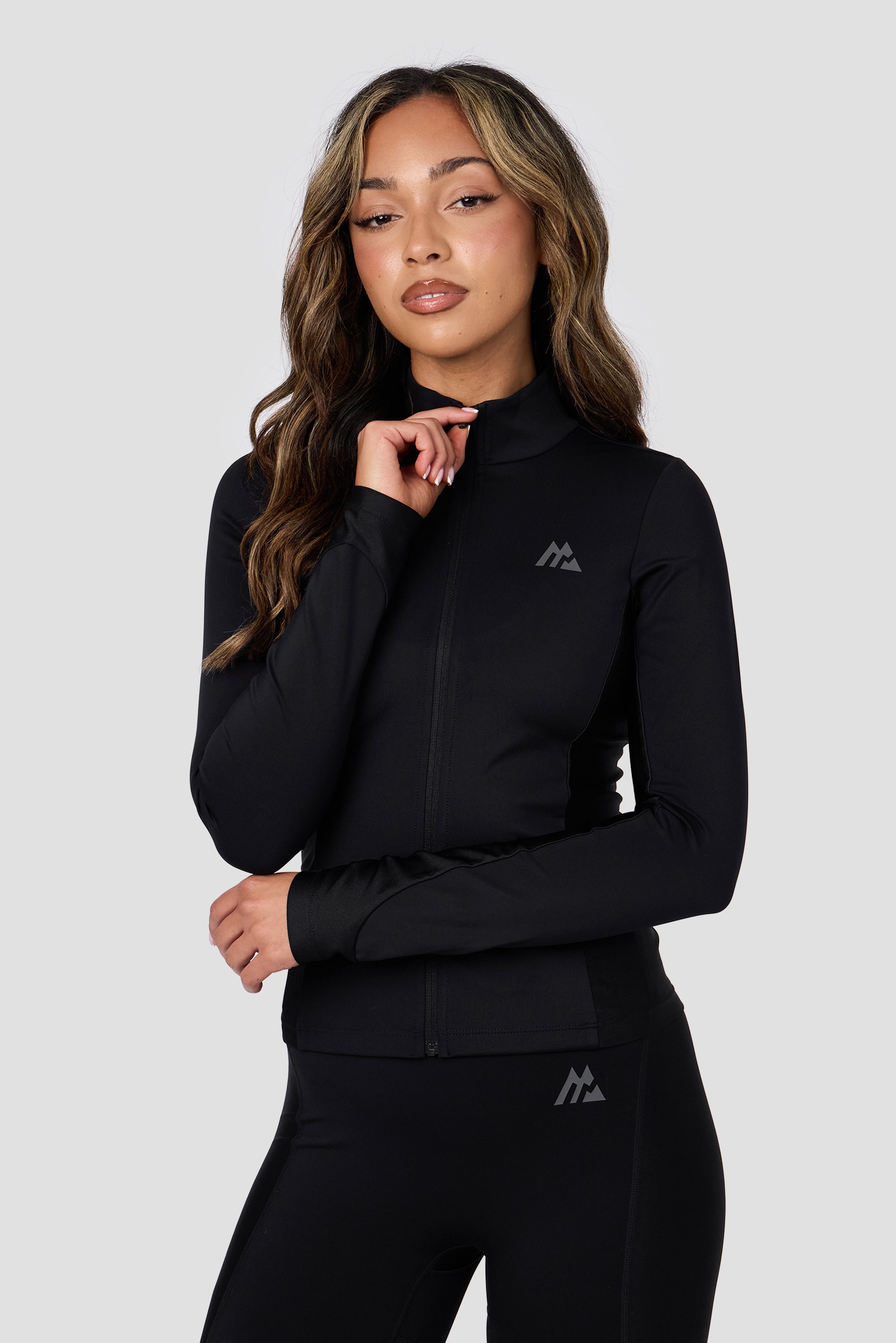 Luna Full Zip - Black | Montirex Sportswear Gymwear Jacket