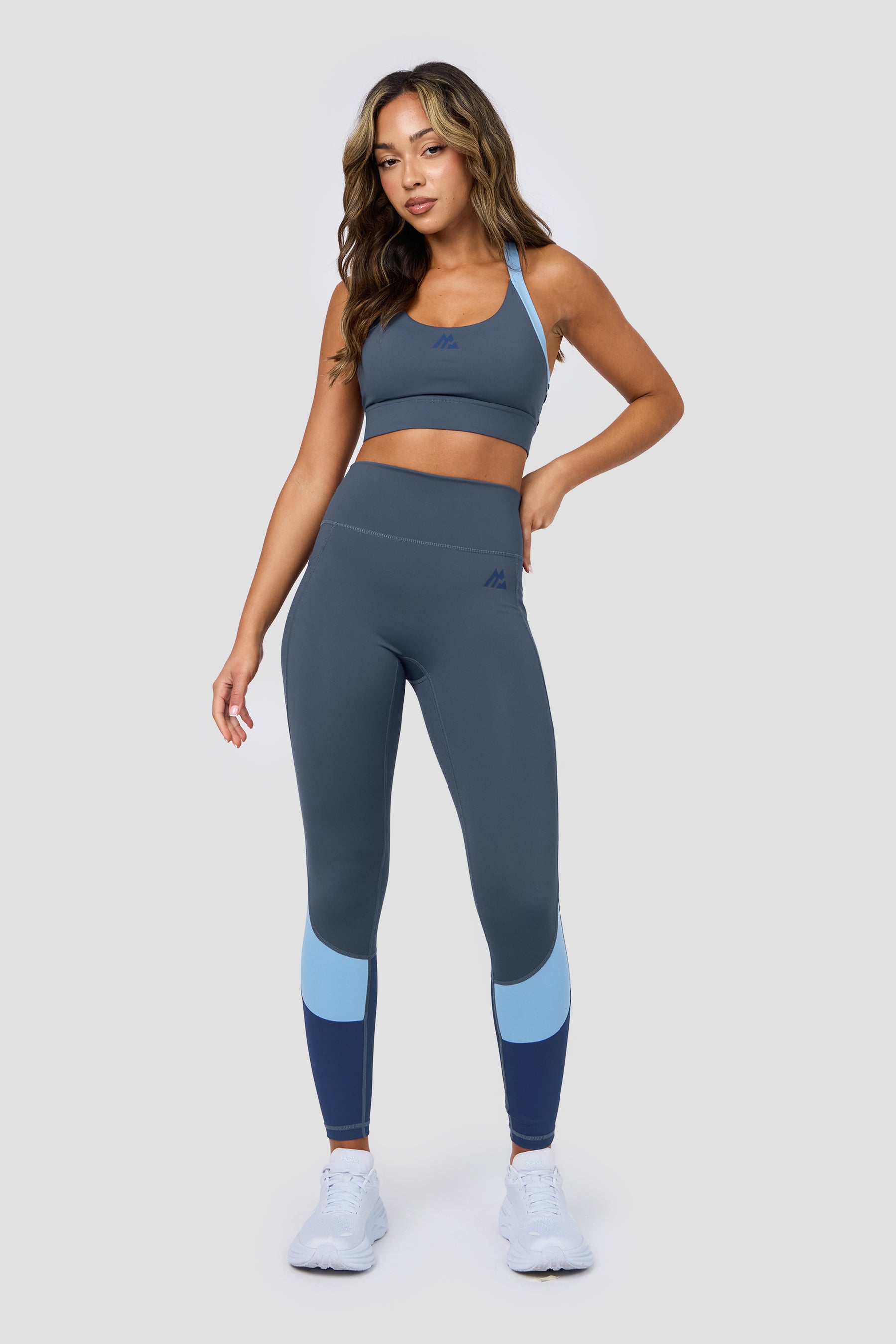 Stride Sports Bra - Greyed Indigo/Fresh Water/Agency