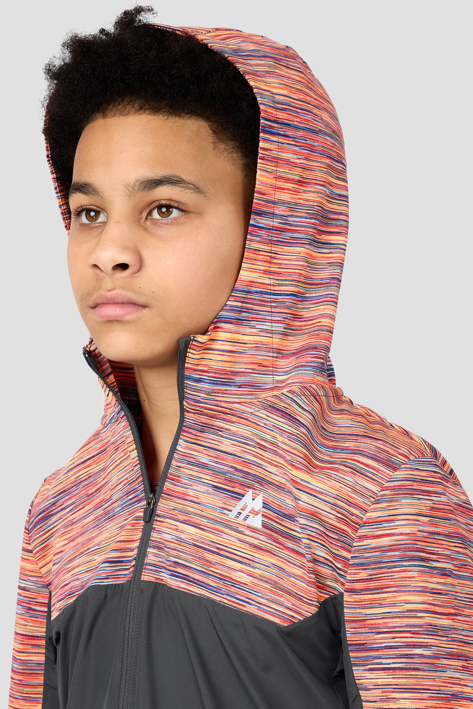 Boys Trail 2.0 Windbreaker - Grey/Orange/Red/Blue