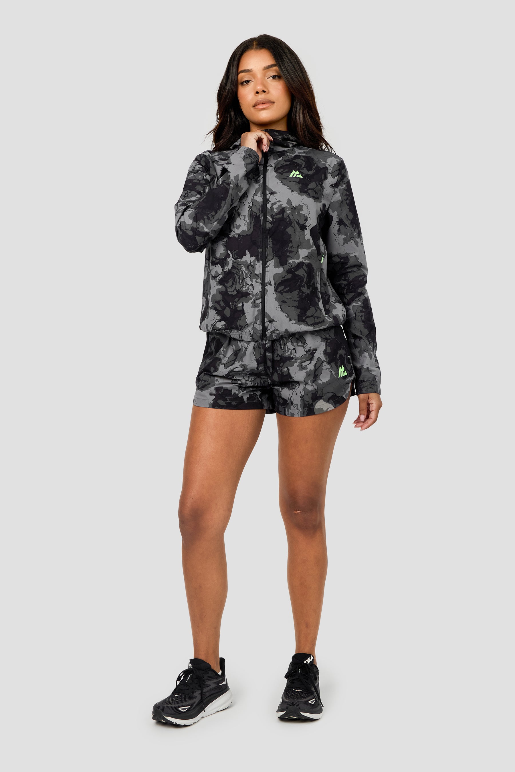 Fusion Print Windbreaker - Black/Winter Sky 