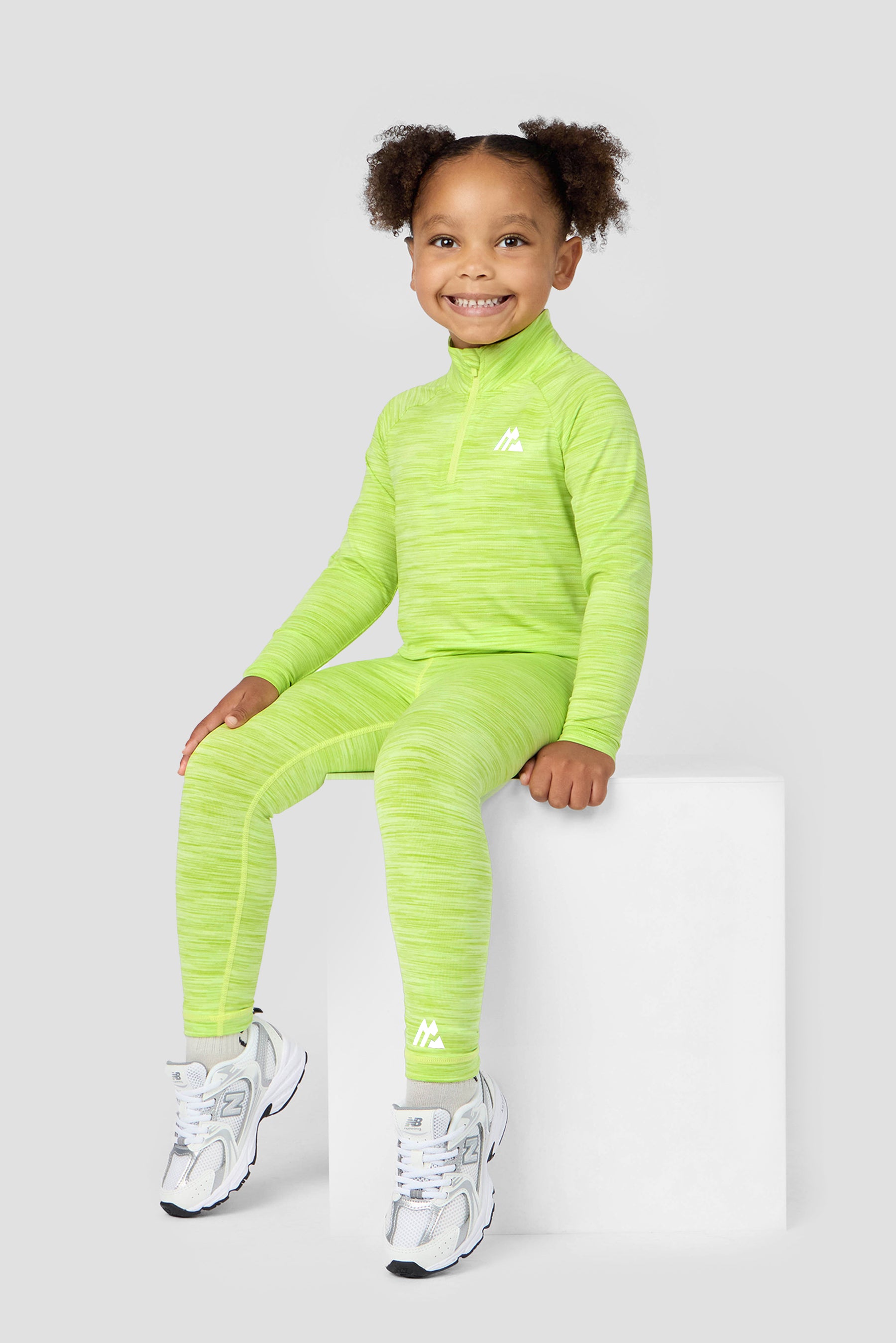 Infant Girls Trail 1/4 Zip - Lime Green
