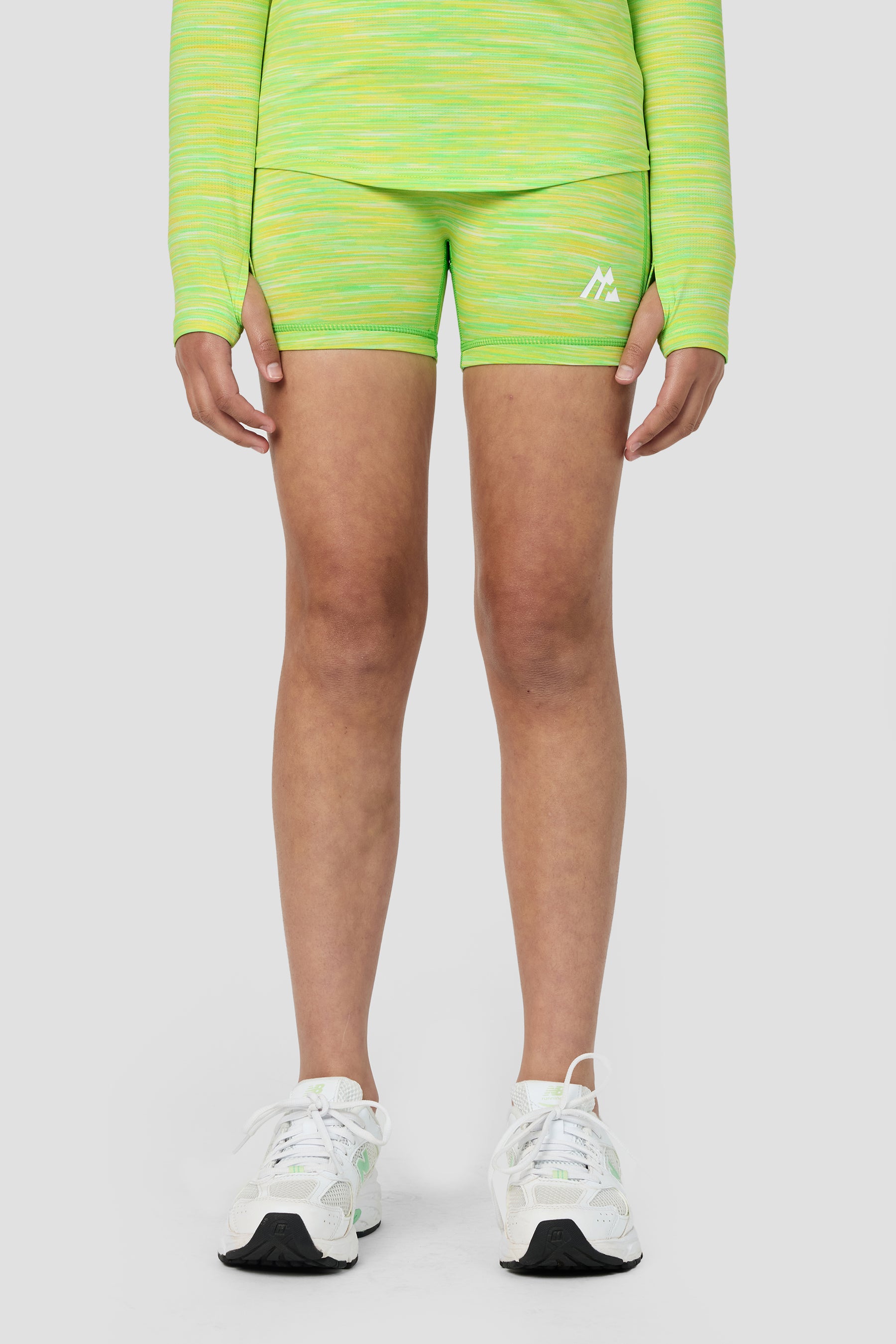 Girls Trail Icon Cycling Short - Green Multi
