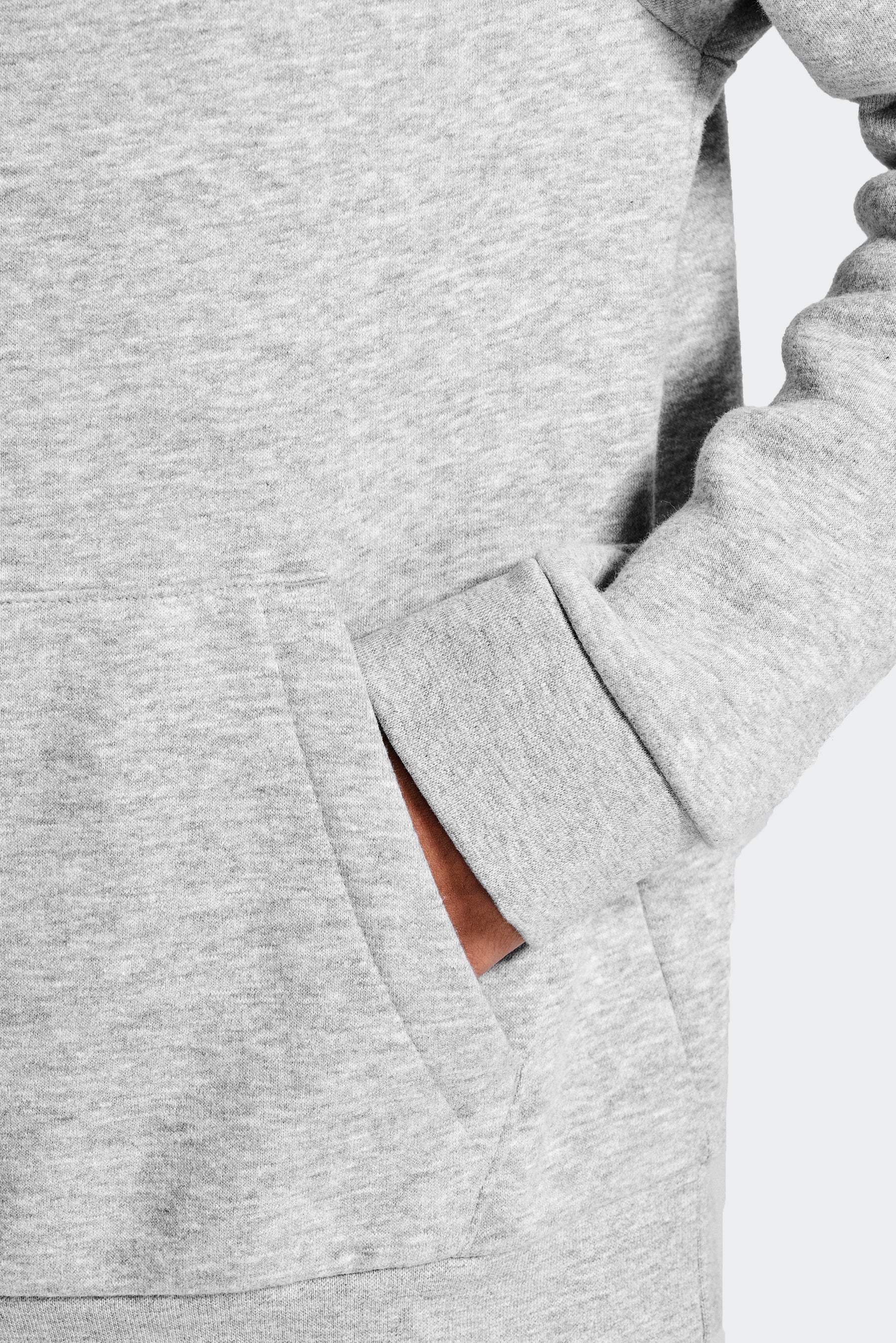 Boys Essential Hood - Cement Grey Marl