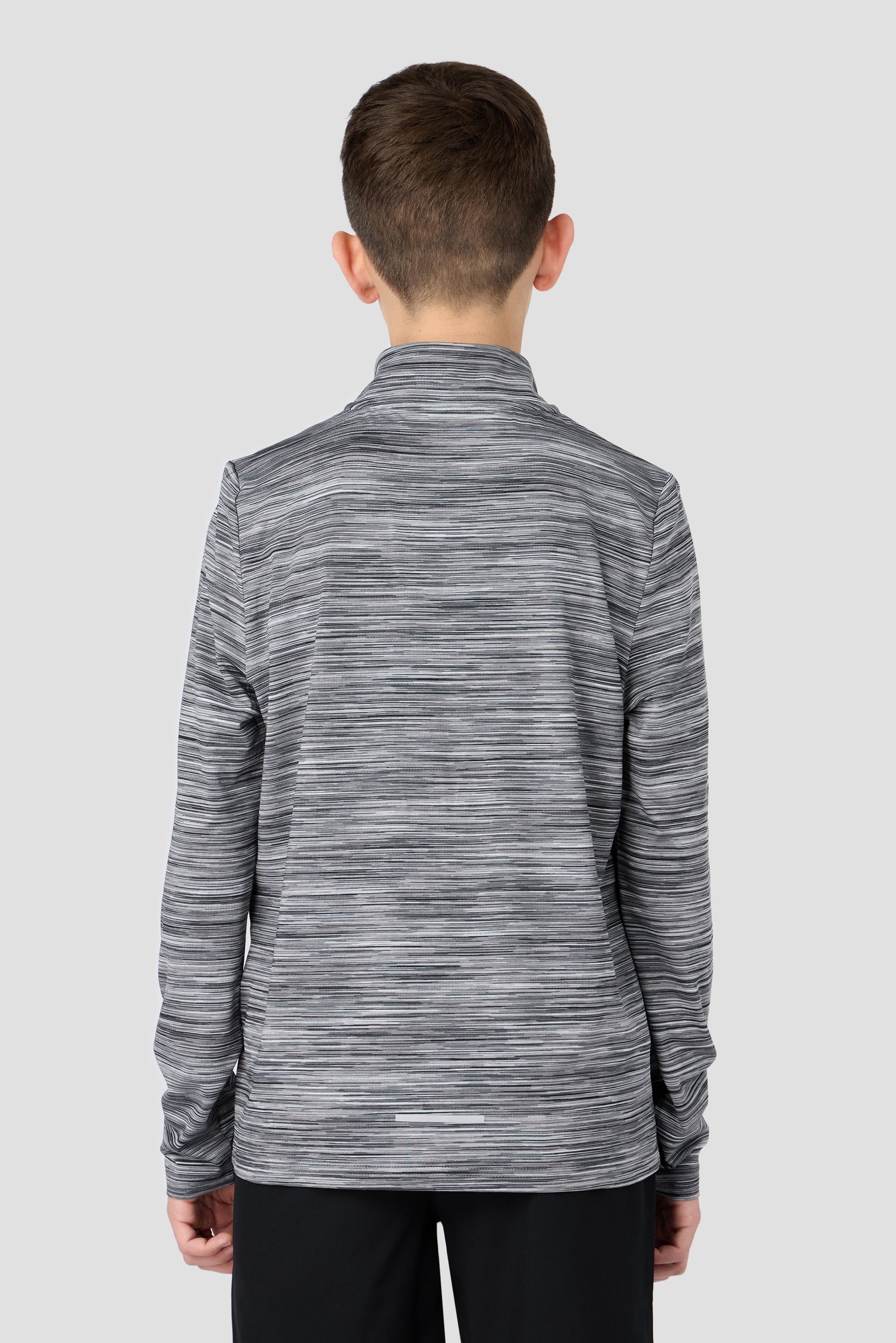 Boys Trail 1/4 Zip - Black/Grey Multi