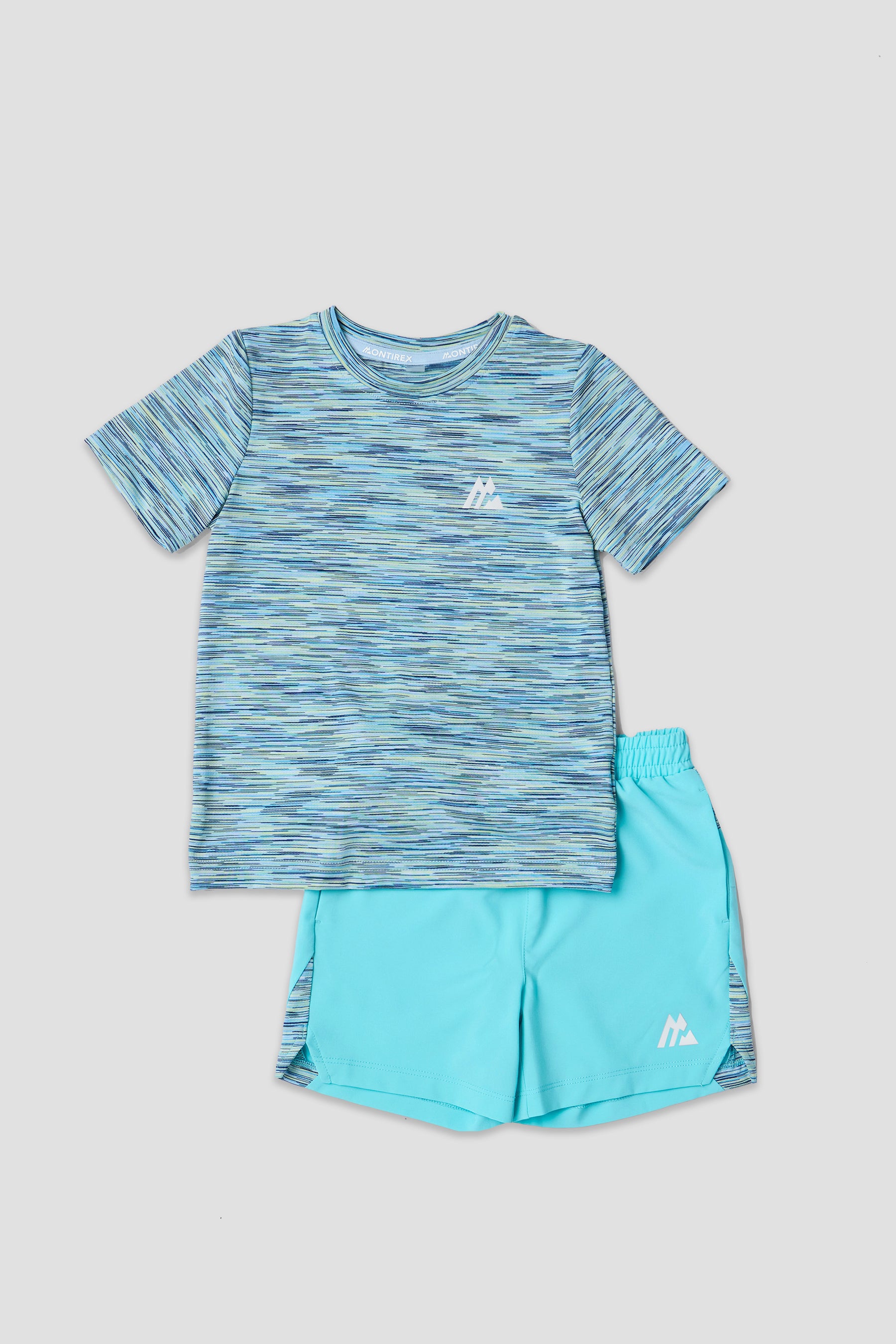 Infant Boys Trail T-Shirt/Short Set - Neon Sky/Blue/Citrus
