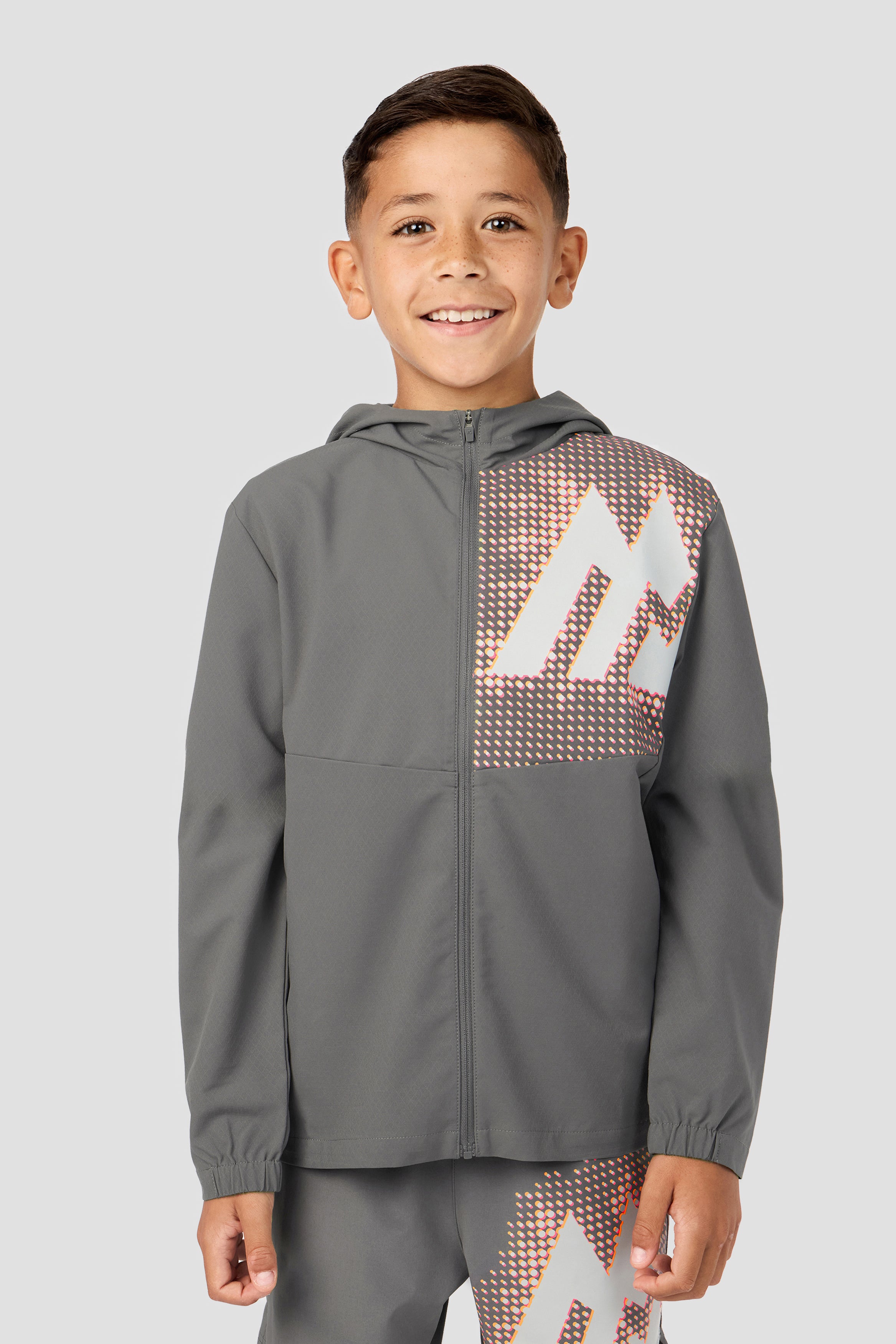 Montirex Boys Aero Windbreaker - Cement Grey Gymwear