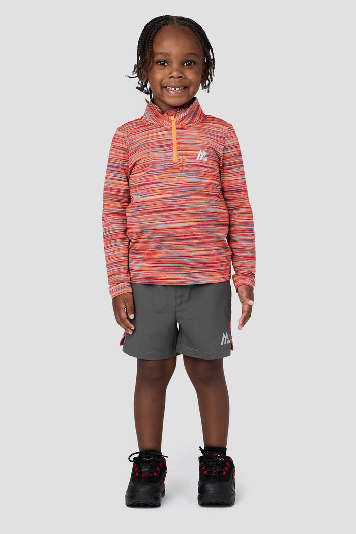 Infant Boy's Trail 1/4 Zip - Orange/Sky/Cherry