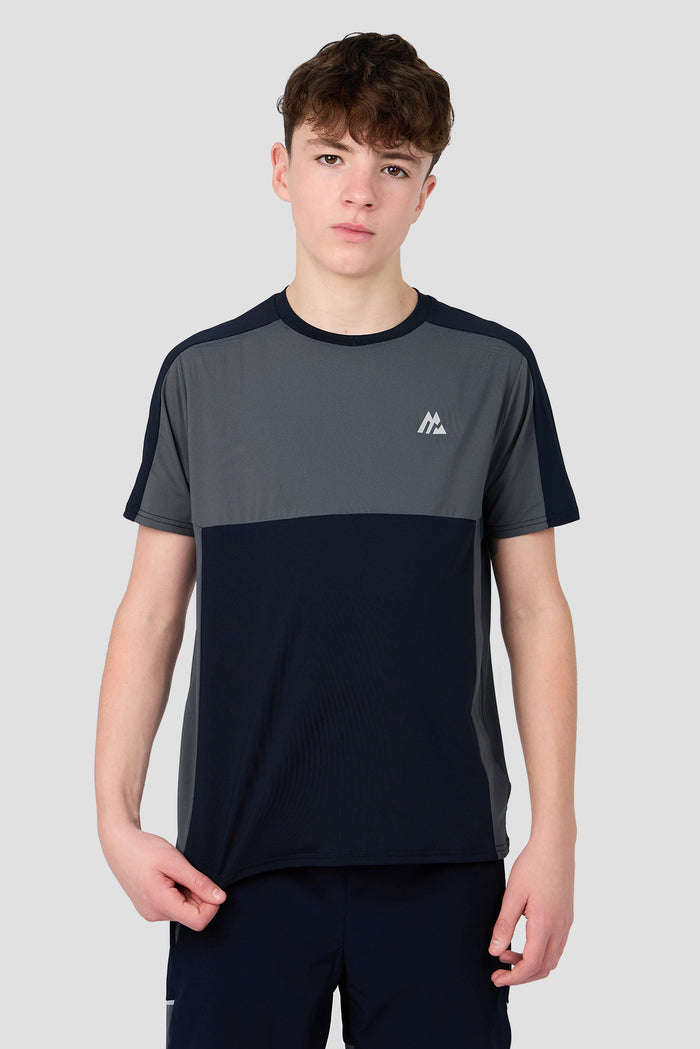 Boys Cerberus T-Shirt - Navy Void/Neon Sky/Slate Grey