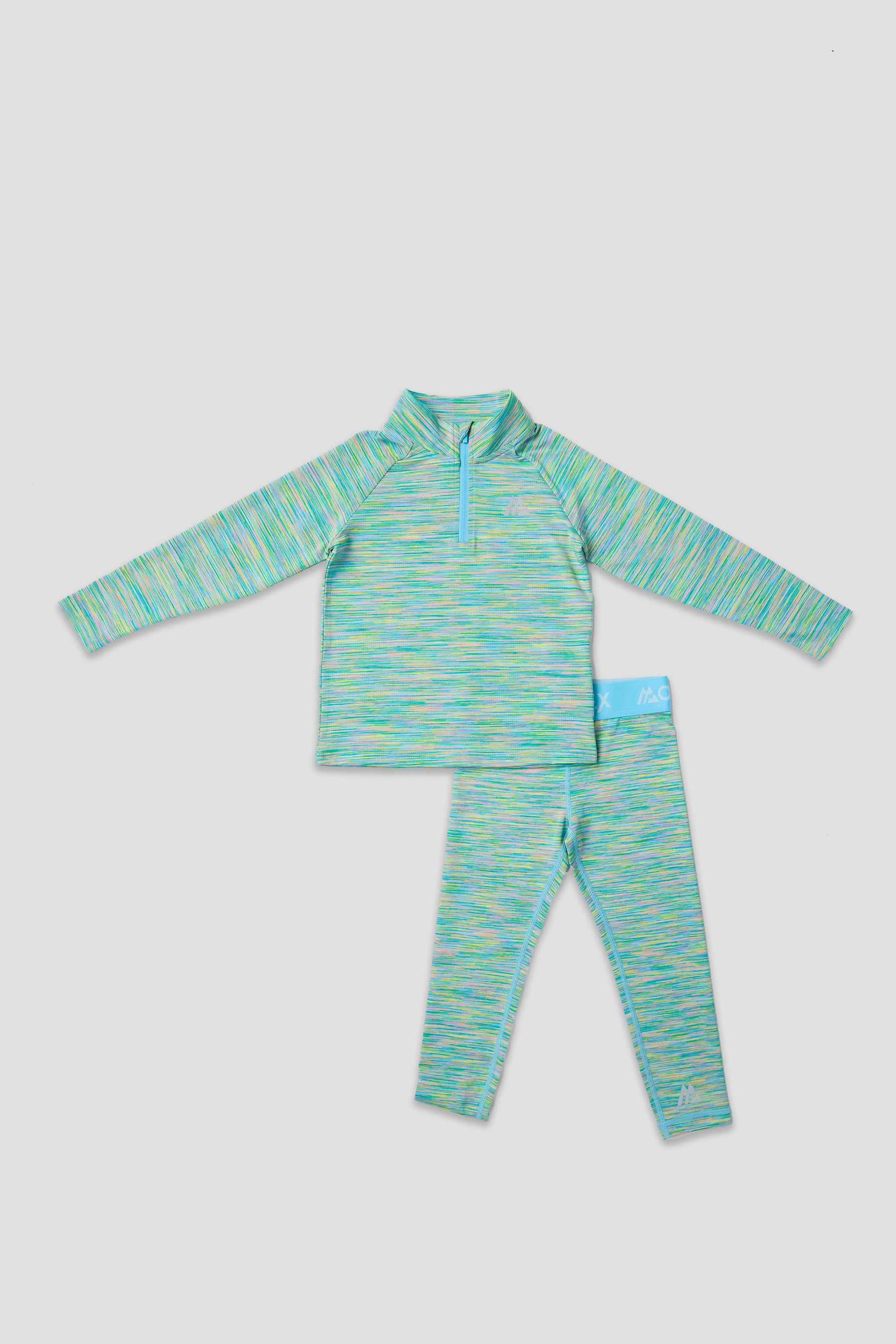 Infant Girl's Trail 1/4 Zip/Legging Set - Green/Blue/Lilac/Pink