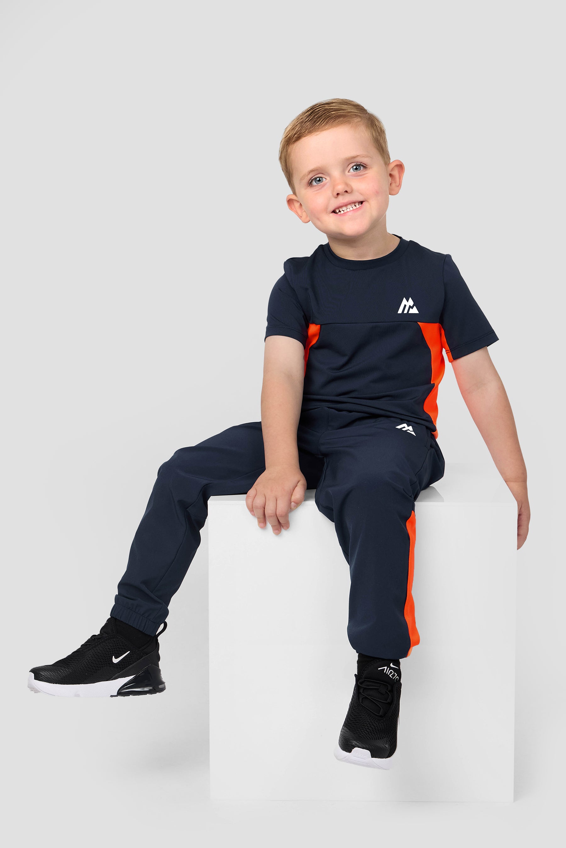 Peak 2.0 T-Shirt/Pant Set - Midnight Blue/Fiery Orange