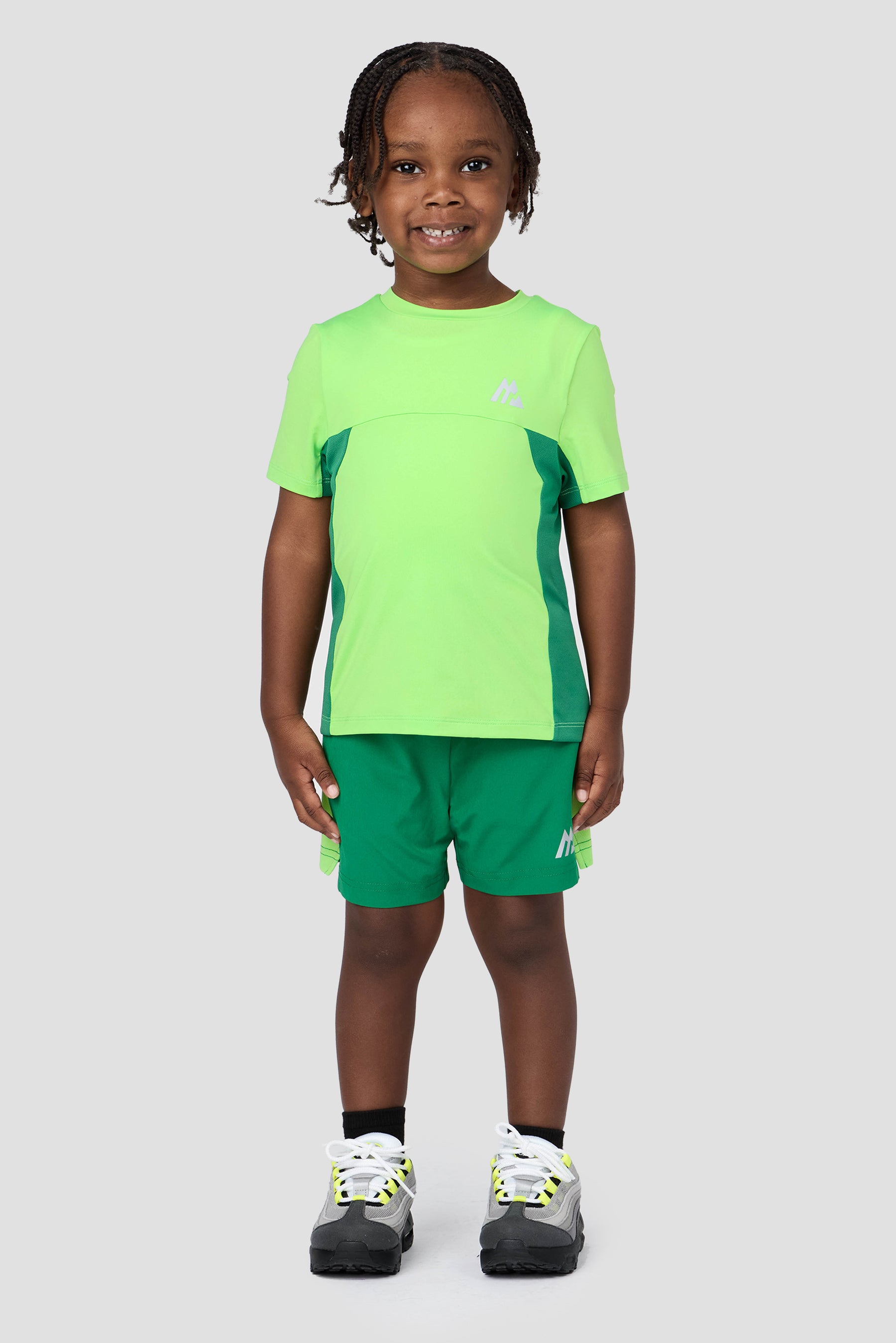 Infant Boys Peak 2.0 T-Shirt/Short Set - Chameleon/Spruce Green