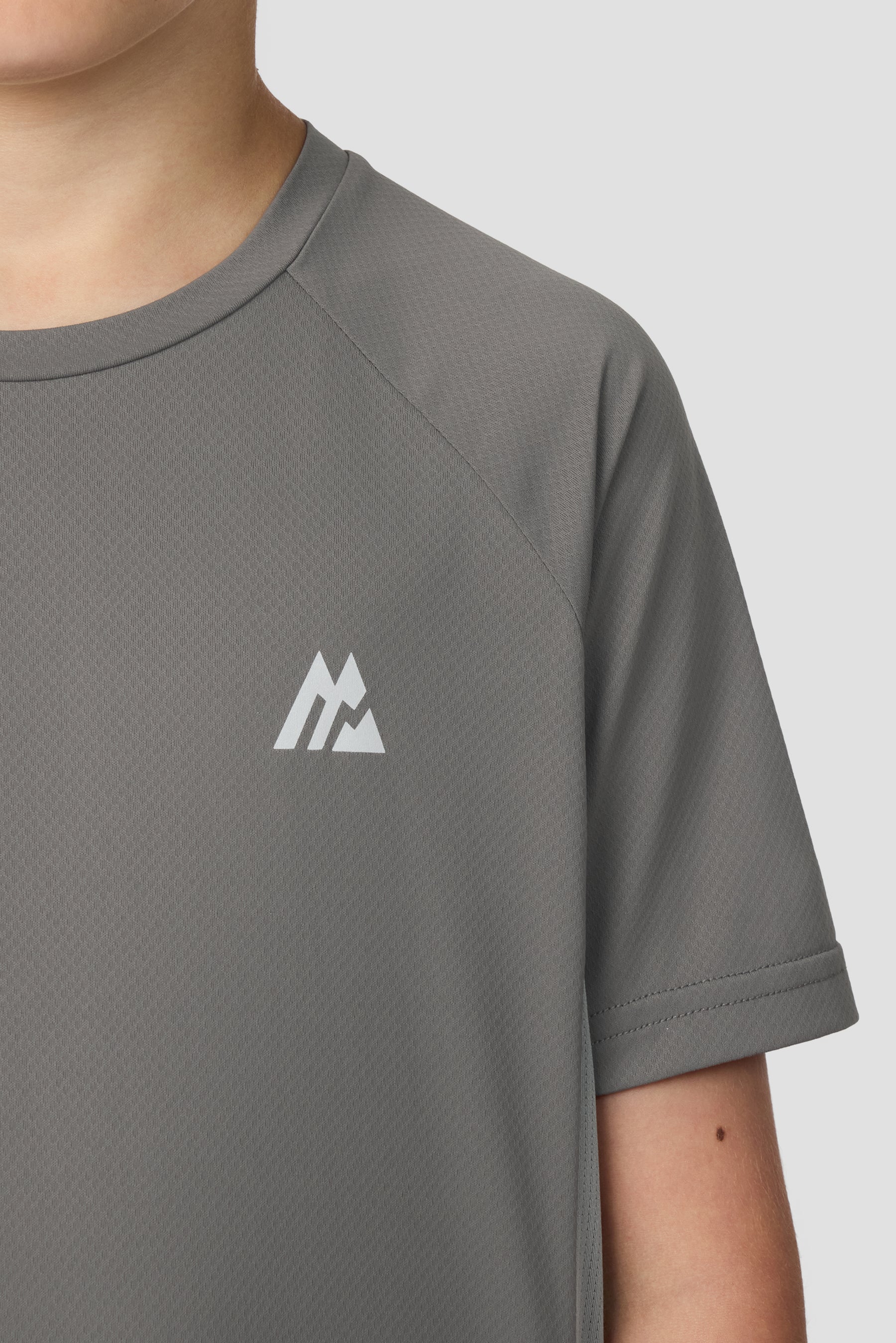 Boys React T-Shirt - Cement Grey/Platinum Grey