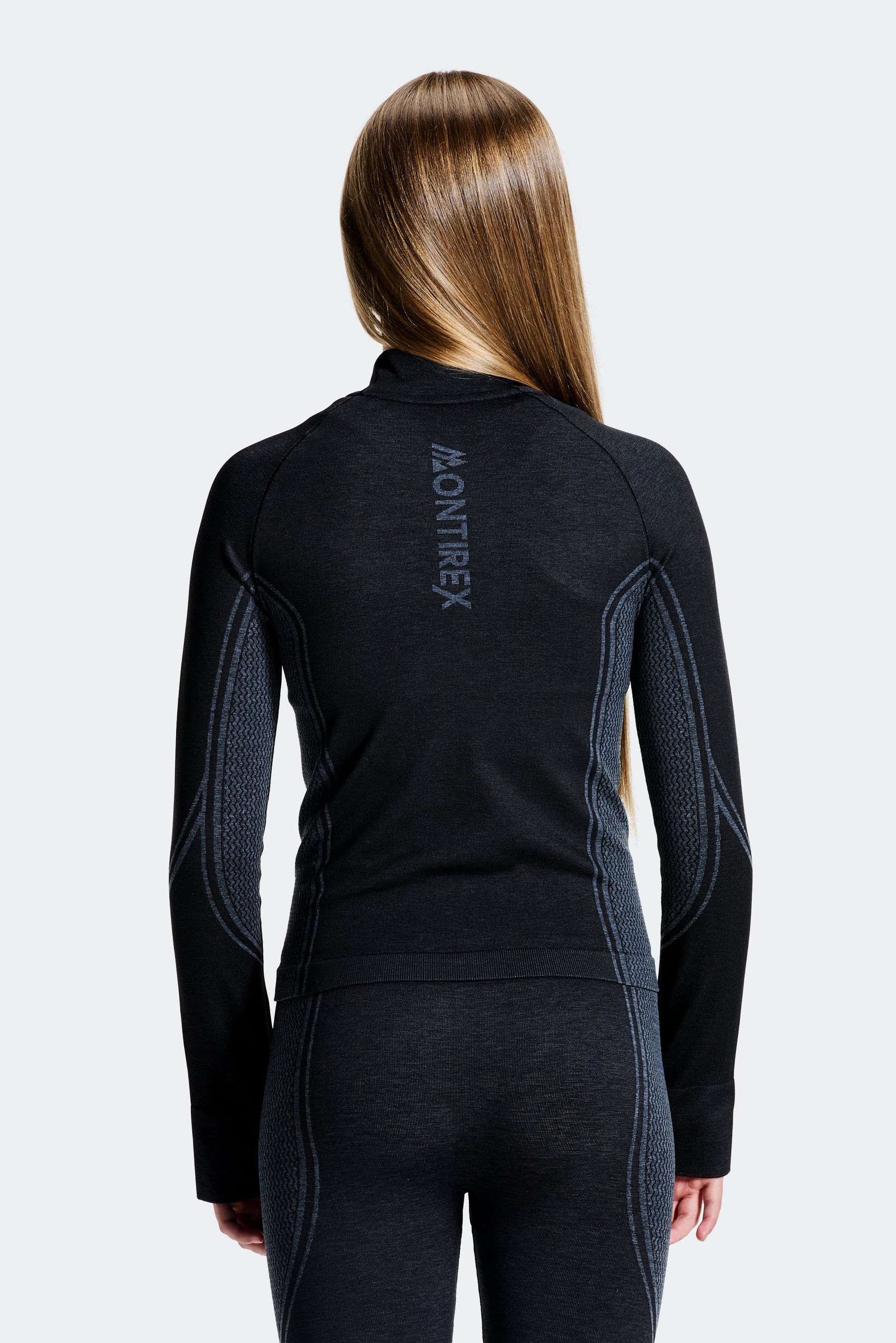 Girls Harmony Full Zip - Black/Cadet Grey