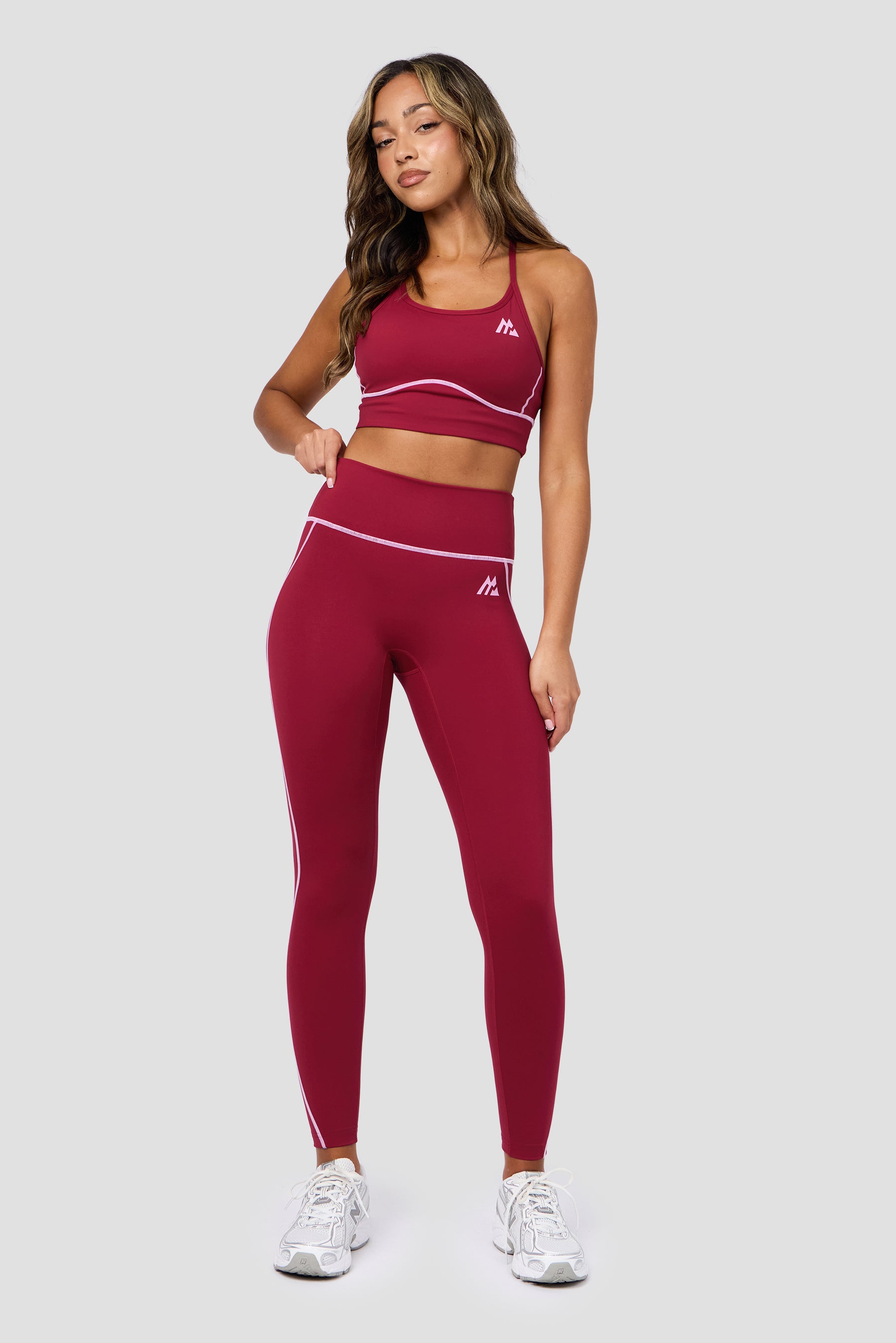 ACCOLADE LEGGING - DARK CRIMSON/ROSELLA