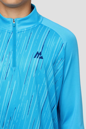 Boys Vigour 1/4 Zip - Maya Blue/Neon Sky