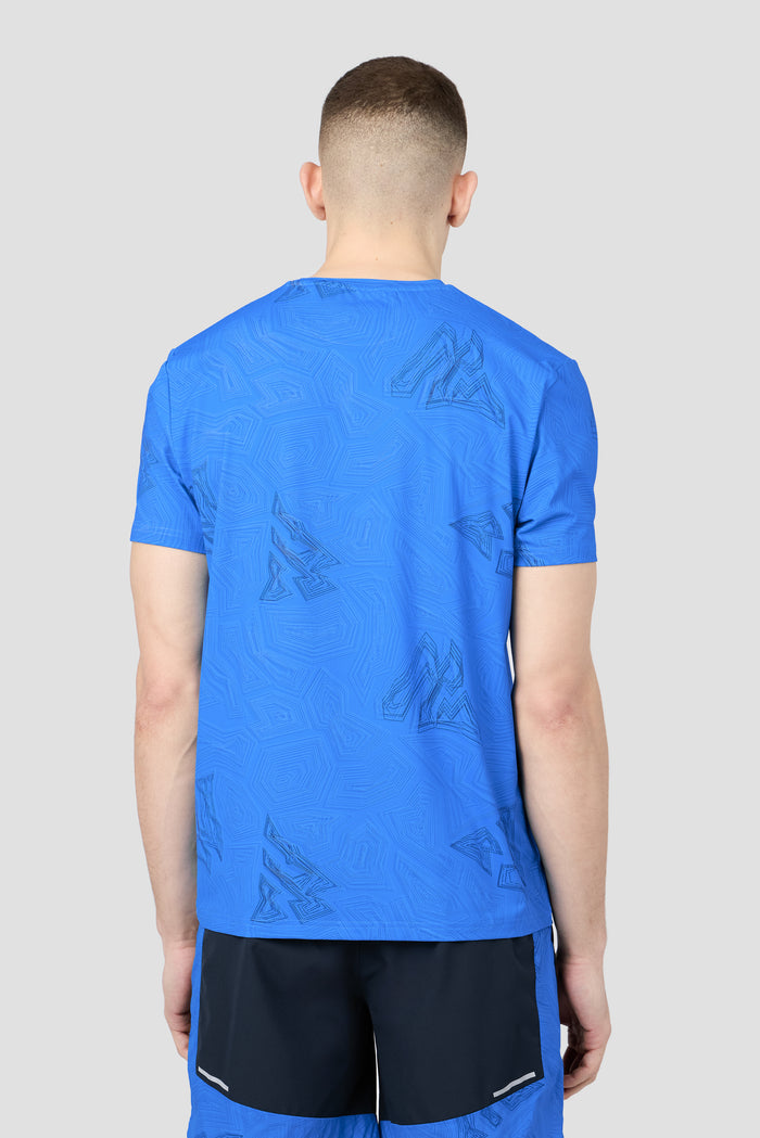 Geo M Print T-Shirt - Celestial Blue/Midnight Blue