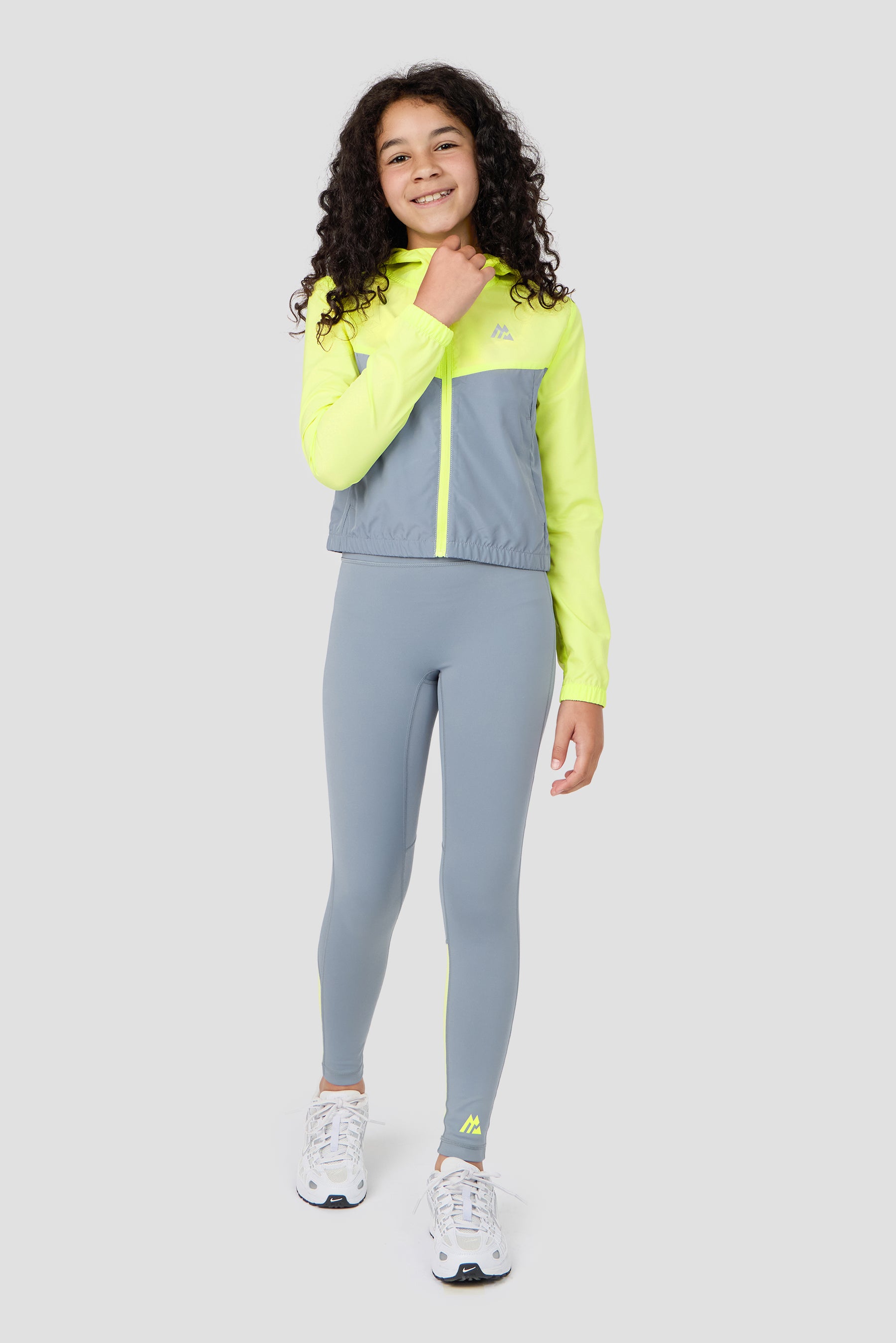 Girls Pace 2.0 Windbreaker - Citrus/Cadet Grey