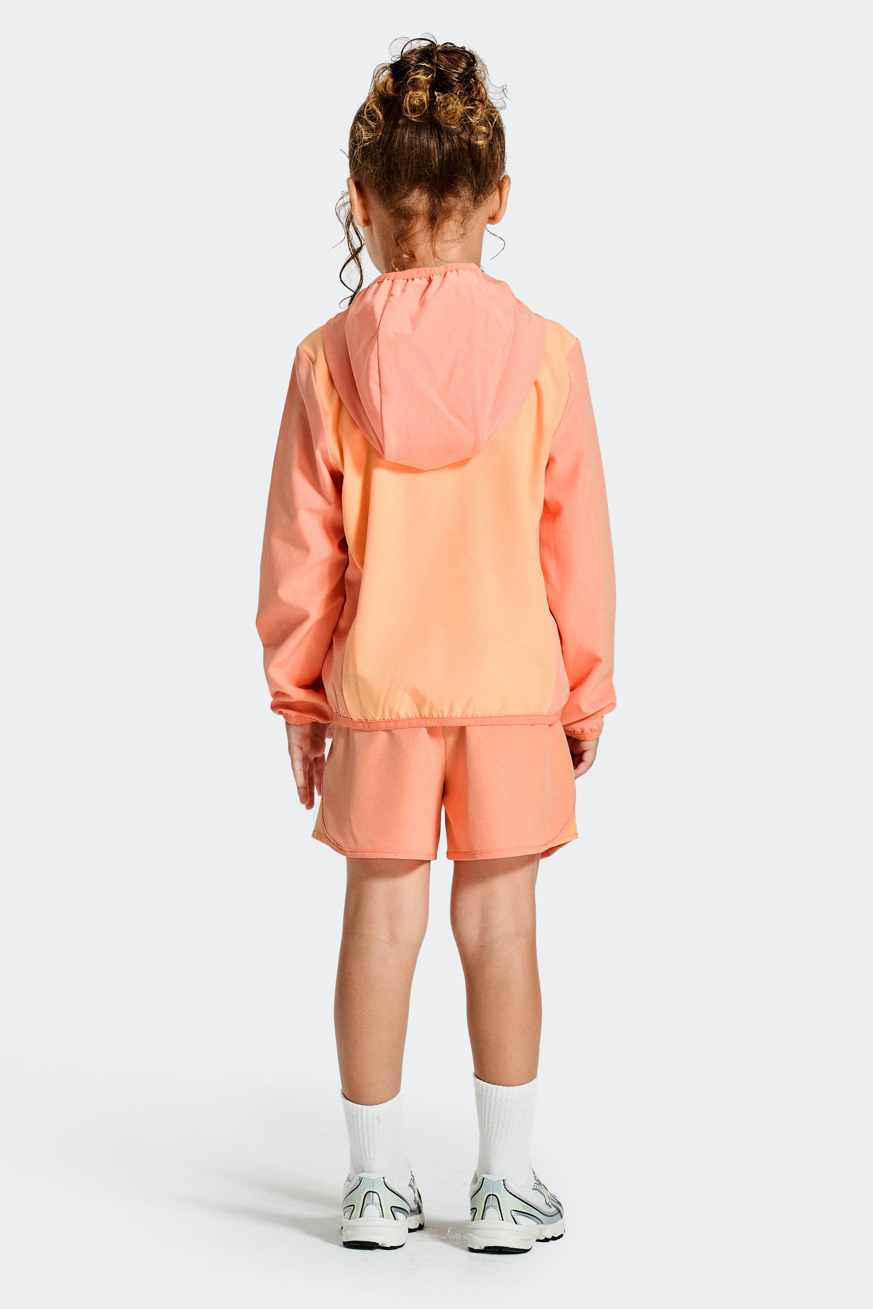 Infant Girl's Bounce Windbreaker/Short Set - Peach Punch/Apricot Blush