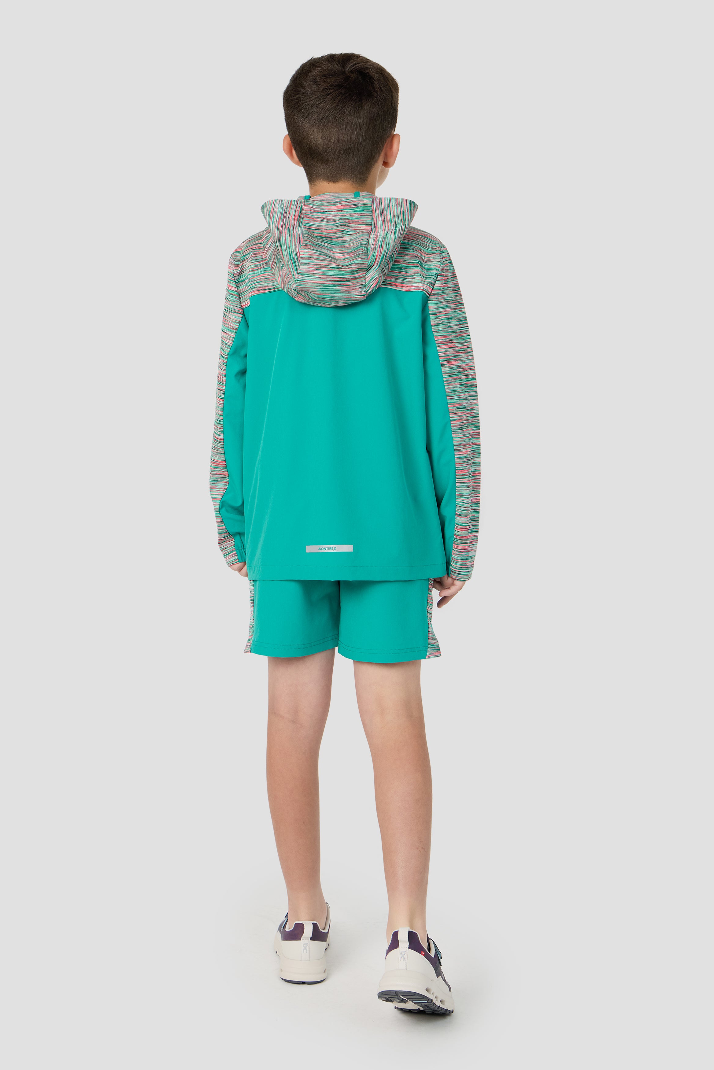 Montirex Boys Trail Shorts - Teal/Pink/White Gymwear