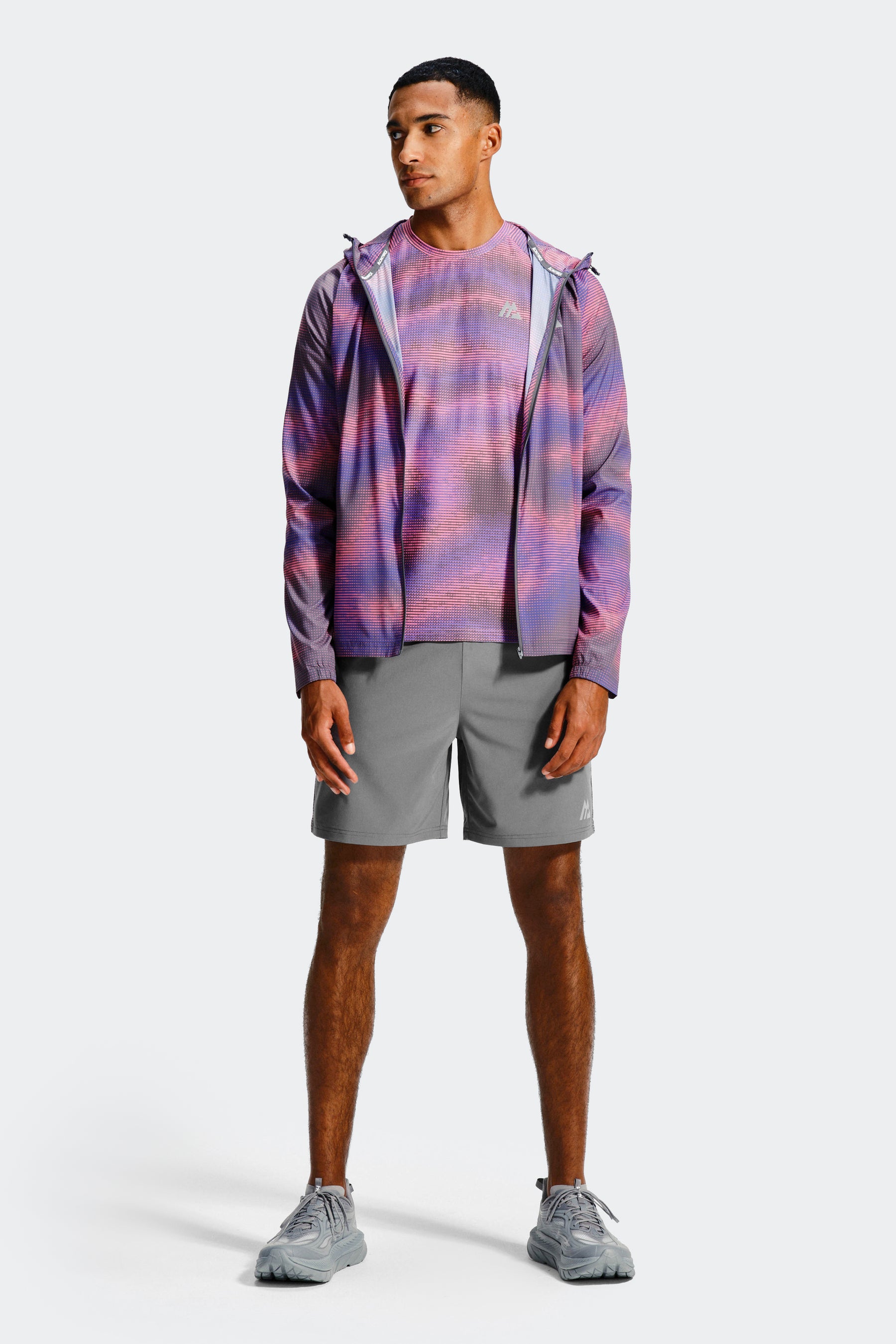 Haze T-Shirt - Cement Grey/Electric Purple/Mauve Pink