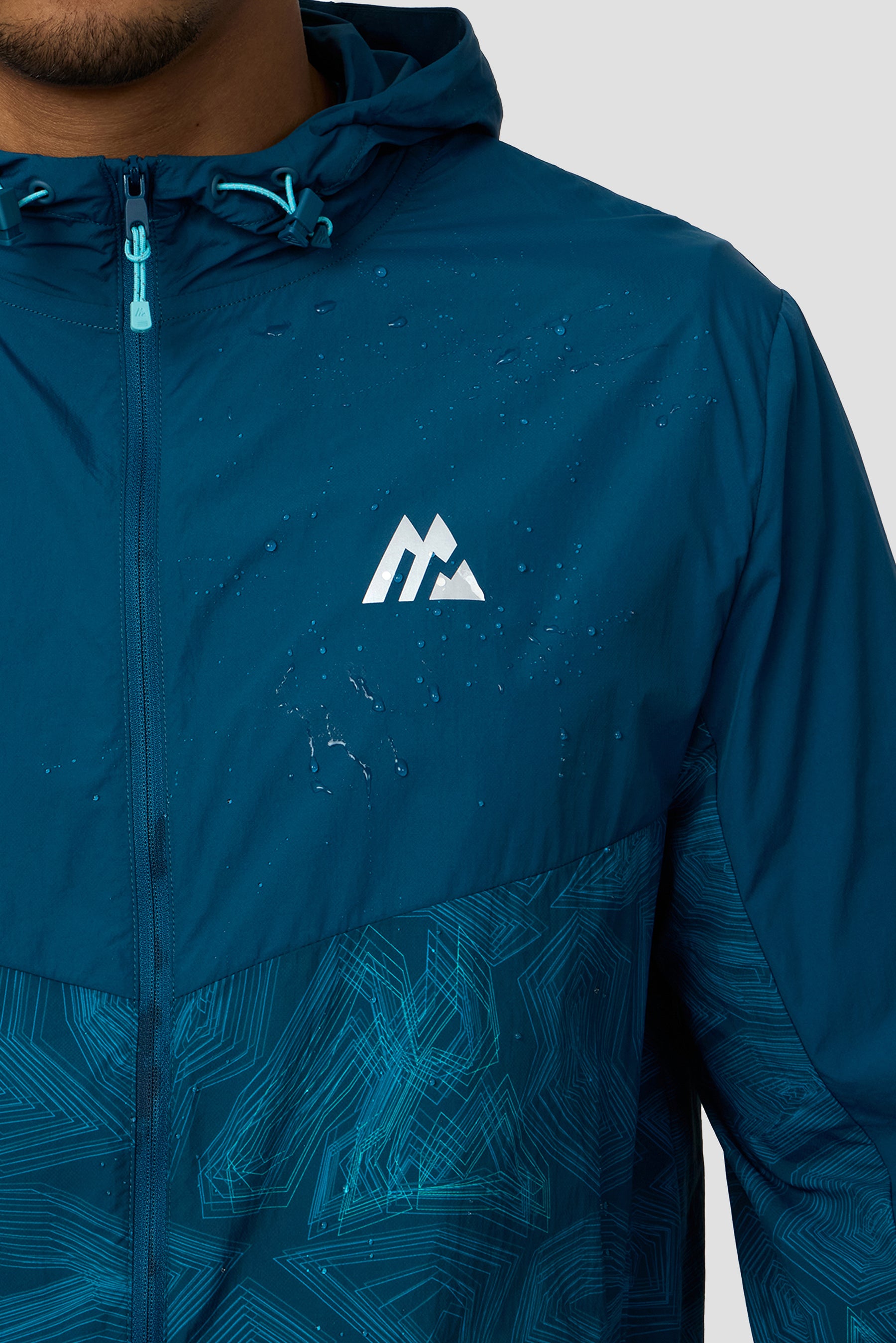Geo M Print Windbreaker - Abyssal