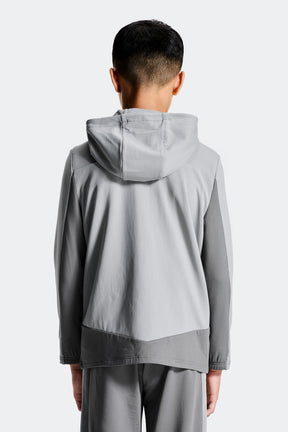 Boys Carbon Hood - Cement Grey/Platinum Grey