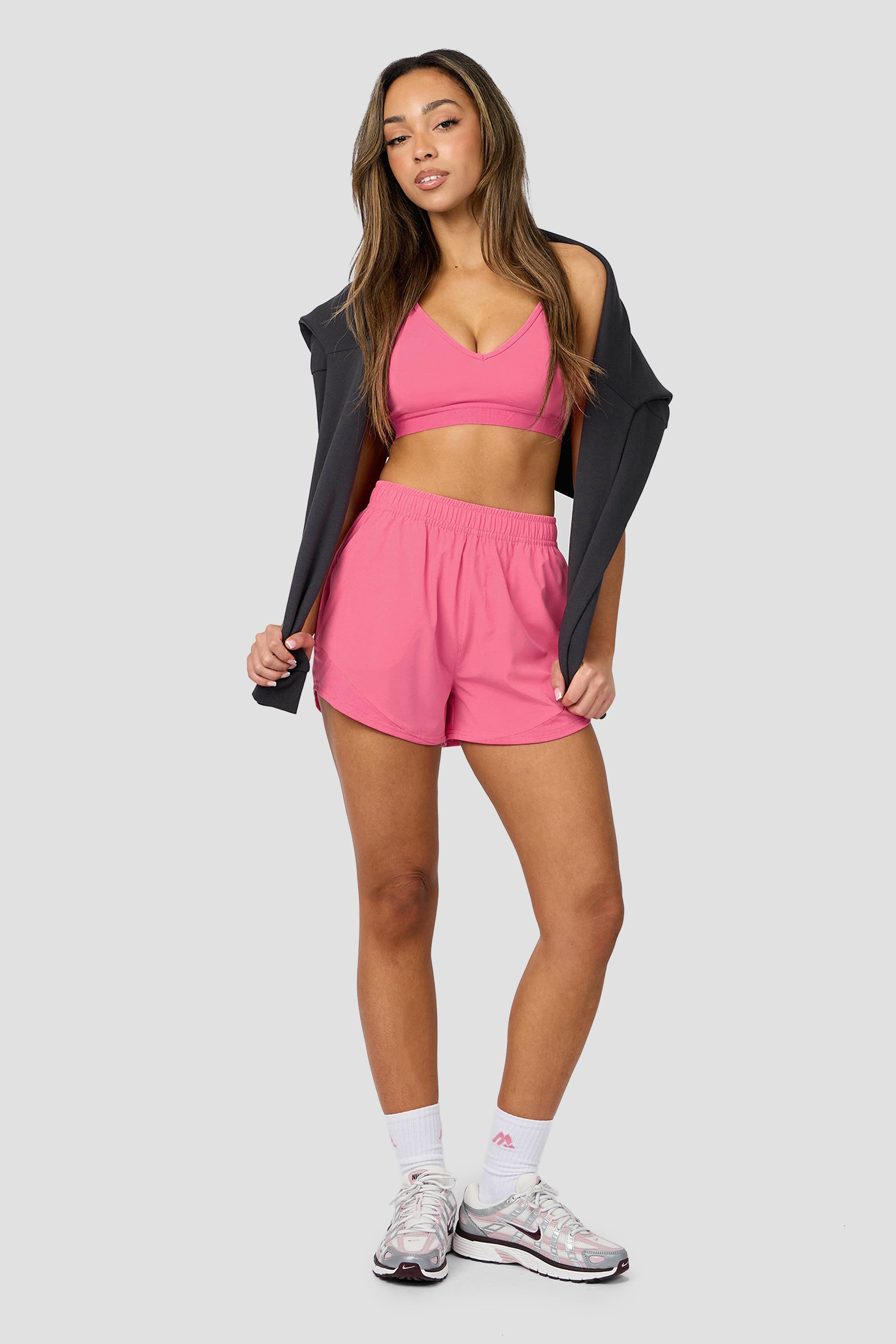 Icon Strappy Bra  - Peony Pink