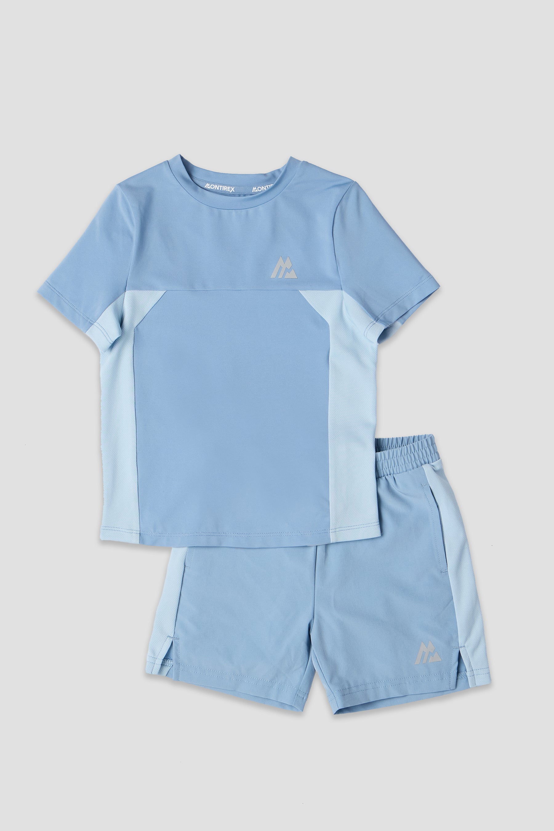 Infant Boys Peak 2.0 T-Shirt/Short Set - Cloudy Blue/Summer Mist