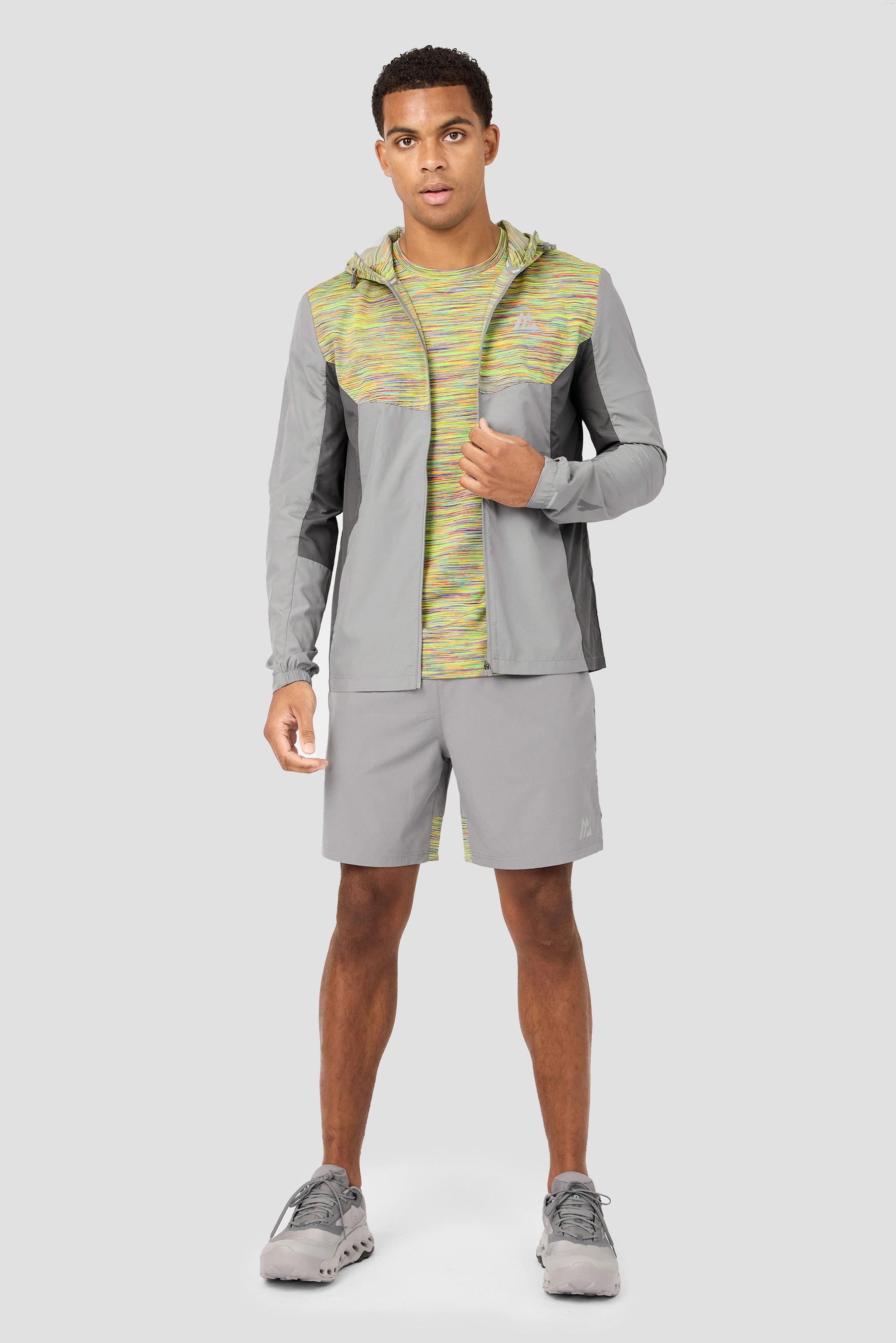 Trail Windbreaker - Grey/Orange/Yellow/Lilac