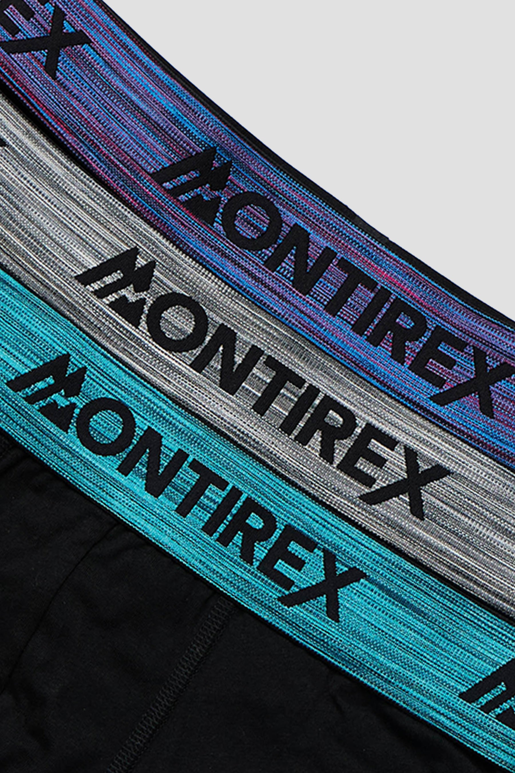 Boys 3 Pack Trail Boxer - Black/Blueberry/Platinum Grey/Deep Teal