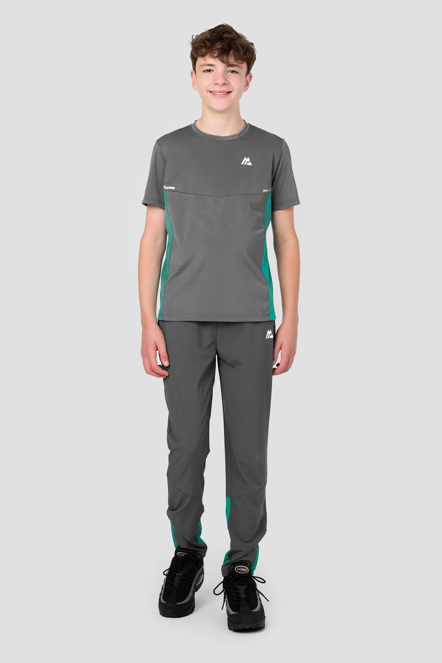 Boys Vortex T-Shirt - Cement Grey/Atlas