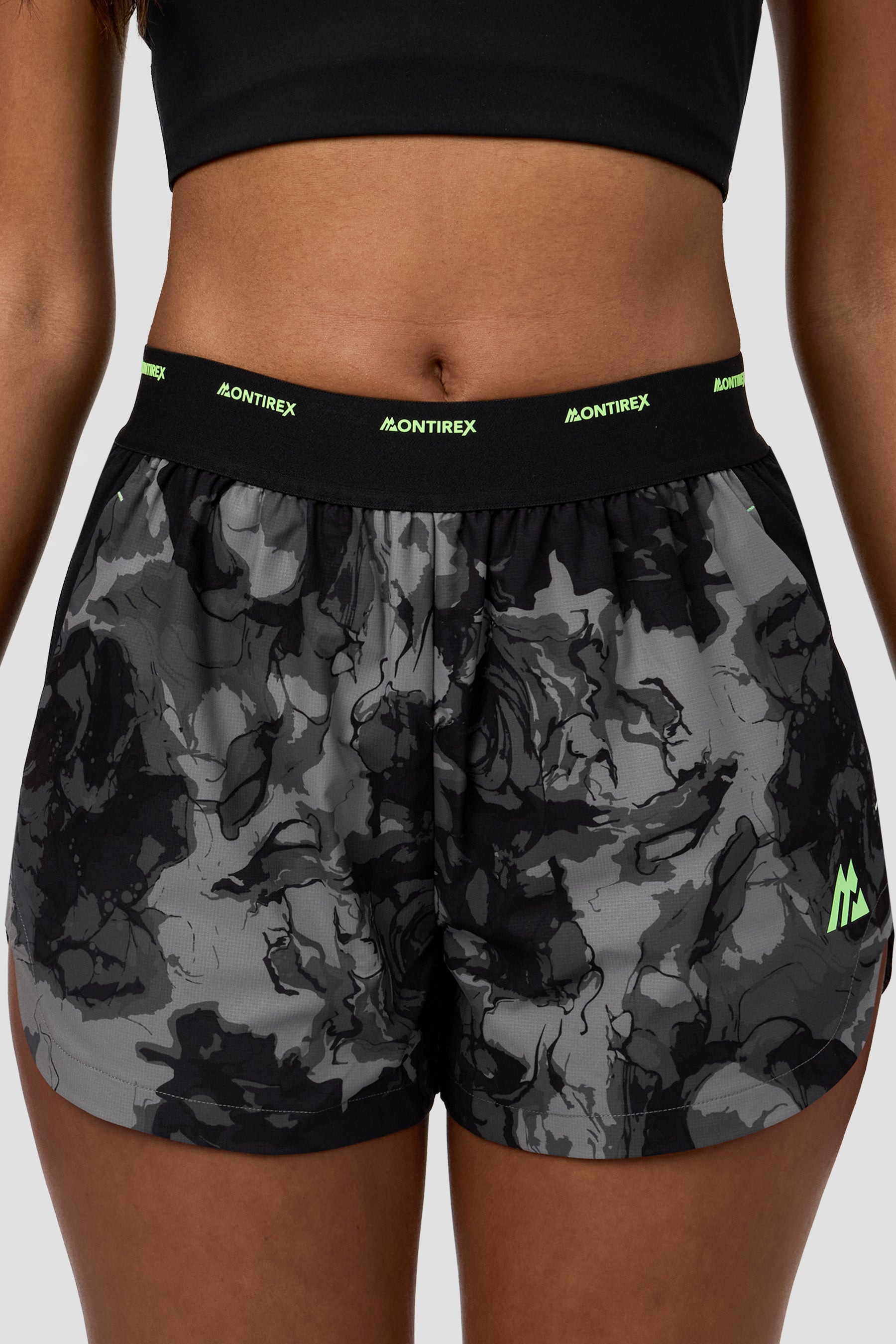 Fusion Print Short - Black/Winter Sky