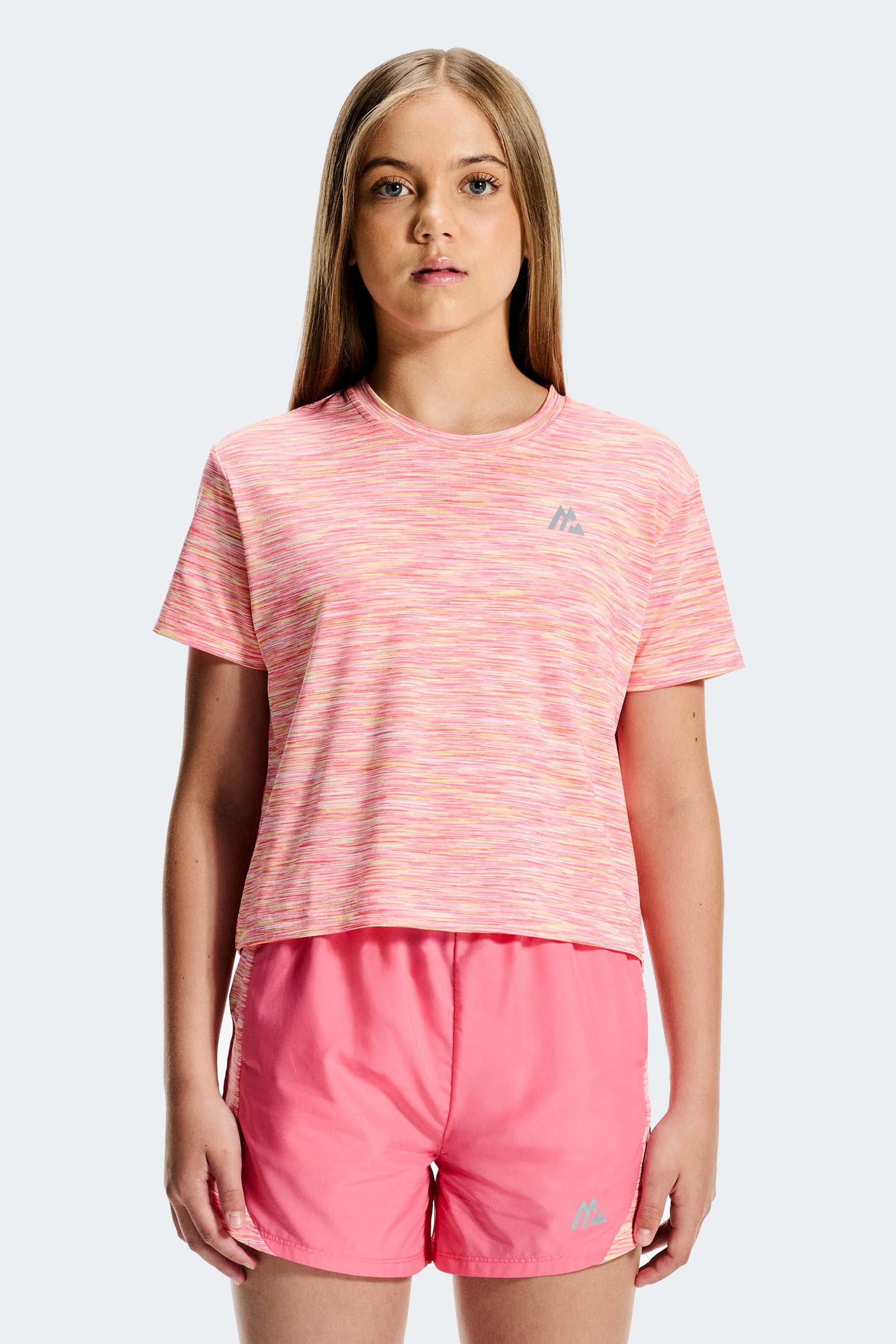 Girls Trail Box T-Shirt - Pink/White/Yellow