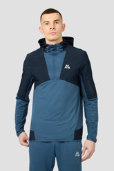 Zone Hood 1/4 Zip - Naval/Navy Void