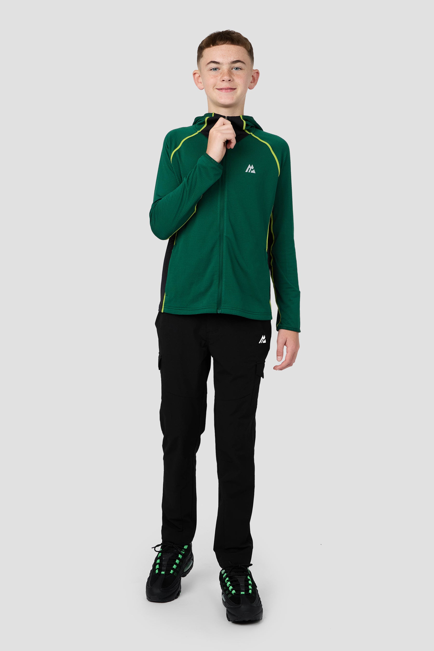 Boys Brink Polartec® Fleece Hood - Evergreen/Black